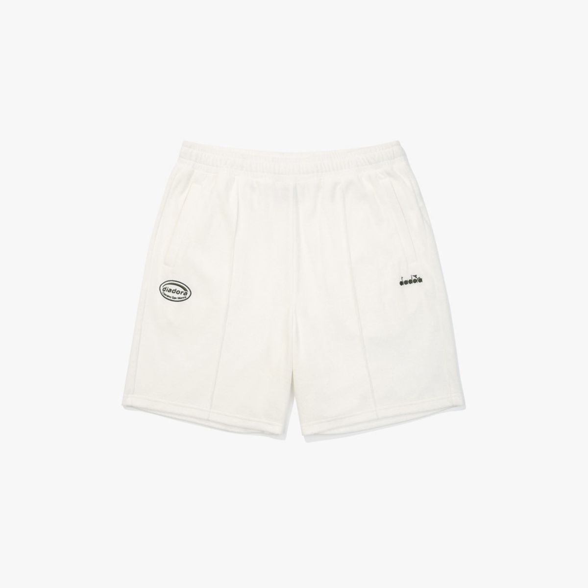 디아도라(diadora) 테리 4부 하프팬츠 WHITE