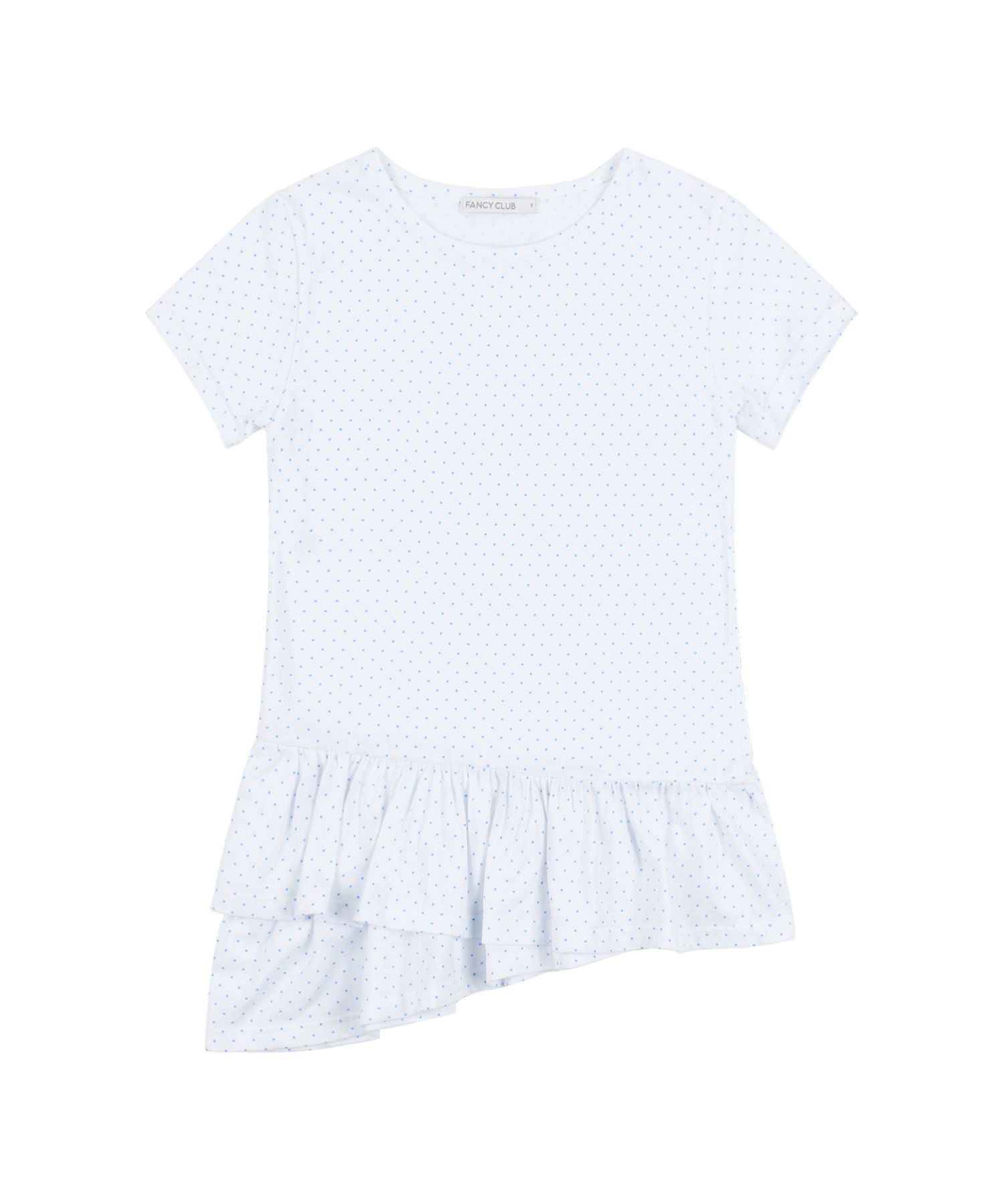 ■FANCY CLUB■ Frill Layered Dot Tee BLACK F25QB128 F25QB128 MUSINSA | FANCY CLUB Frill Layered Dot Tee (WHITE) F25QB128