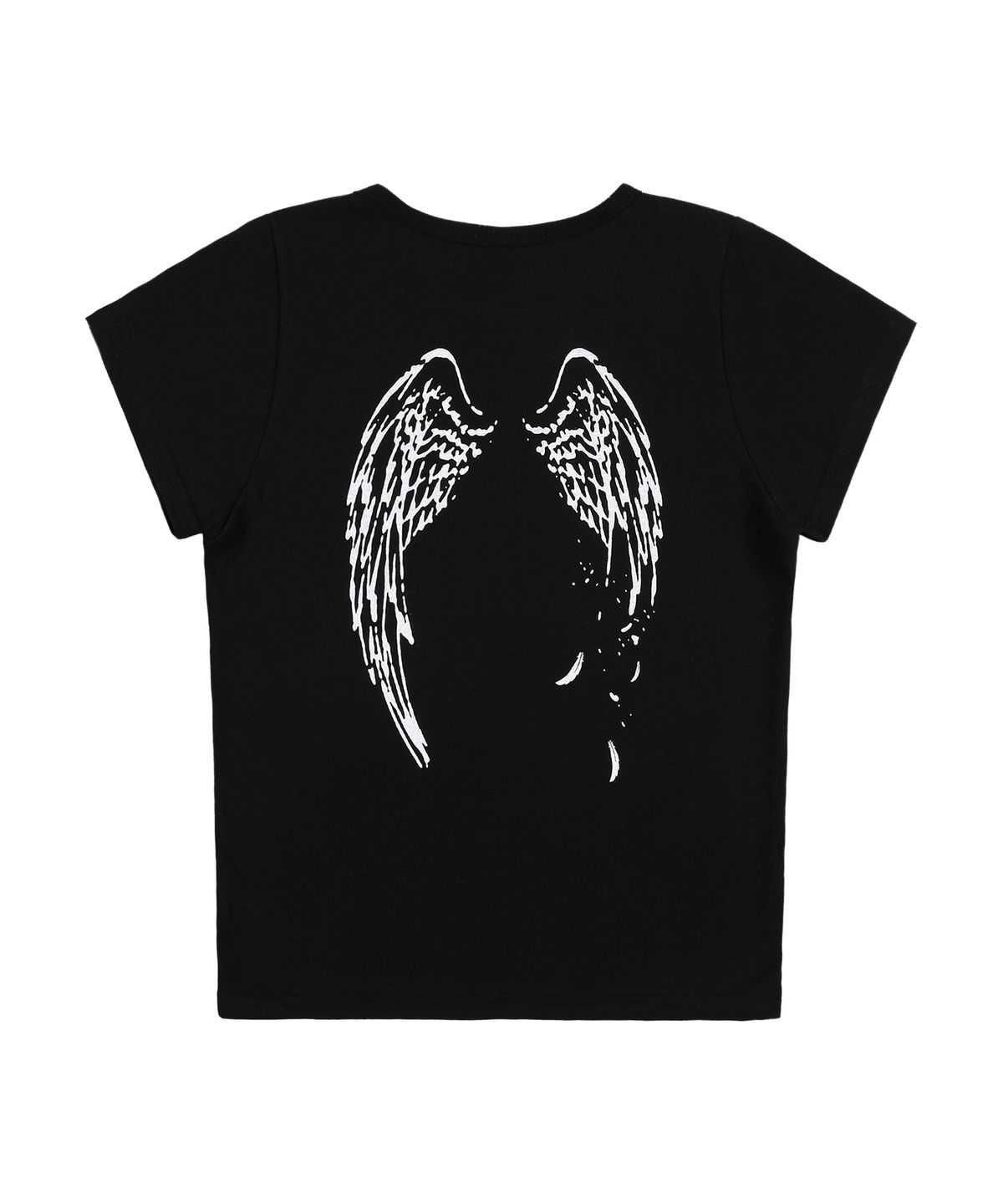 팬시클럽(FANCY CLUB) 리버스 오브 헤븐 크롭 티 (BLACK) F25QB135