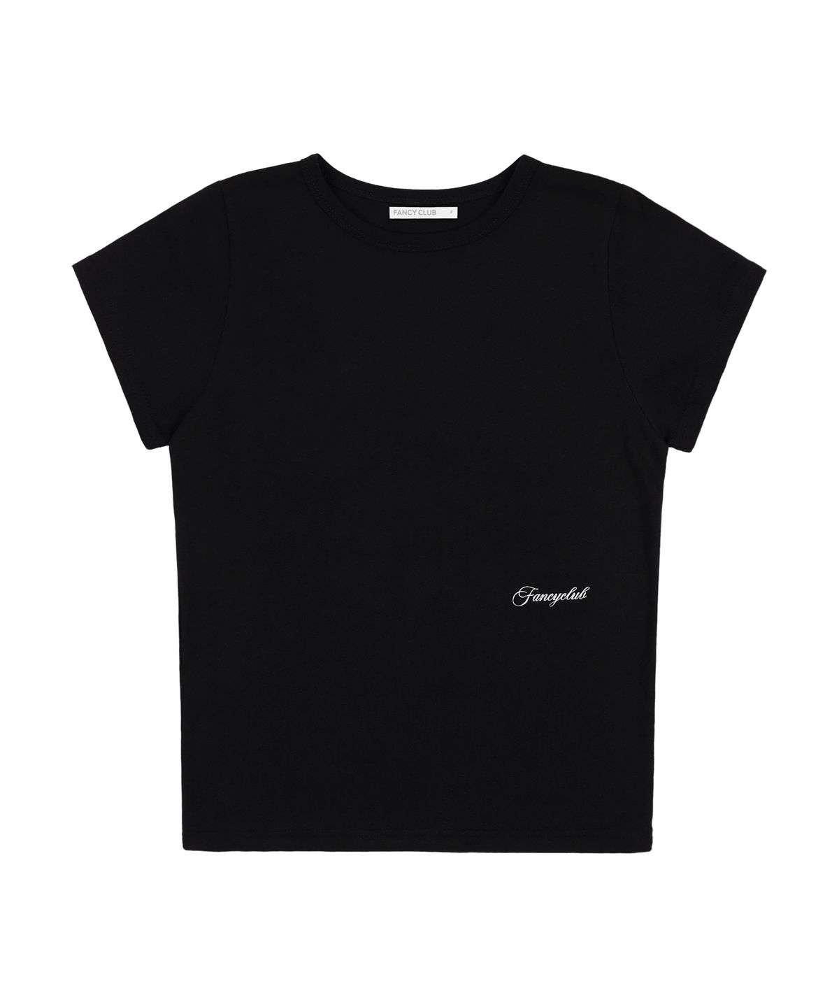 팬시클럽(FANCY CLUB) 리버스 오브 헤븐 크롭 티 (BLACK) F25QB135