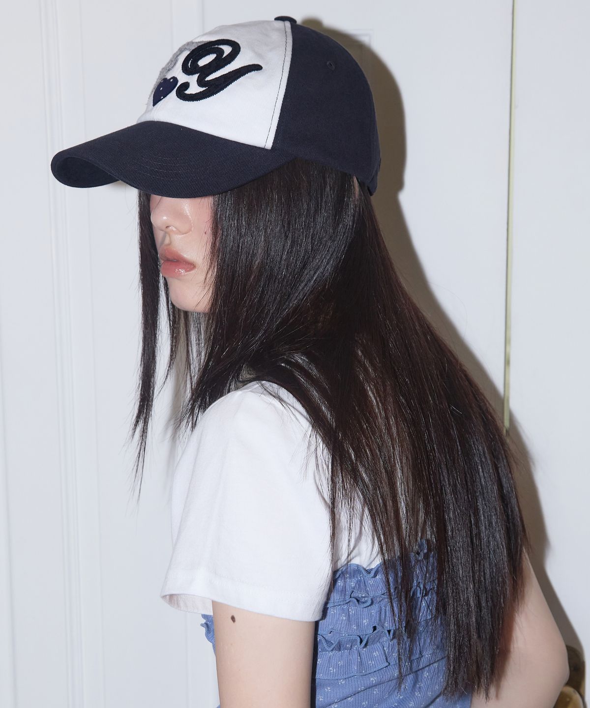 팬시클럽(FANCY CLUB) FY 패치 블록 볼캡 (NAVY) F25QE994