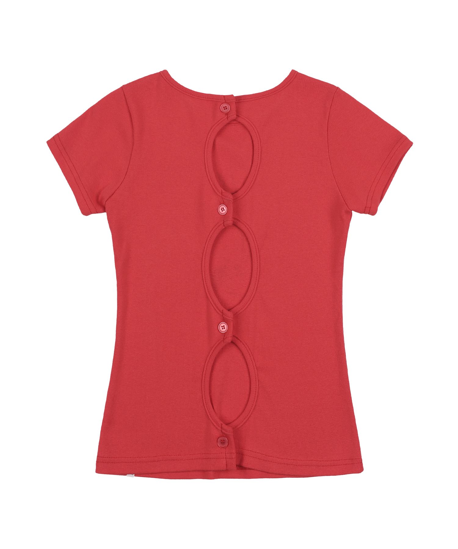 MUSINSA | FANCY CLUB Back Slit Button Tee (RED) F25QB126