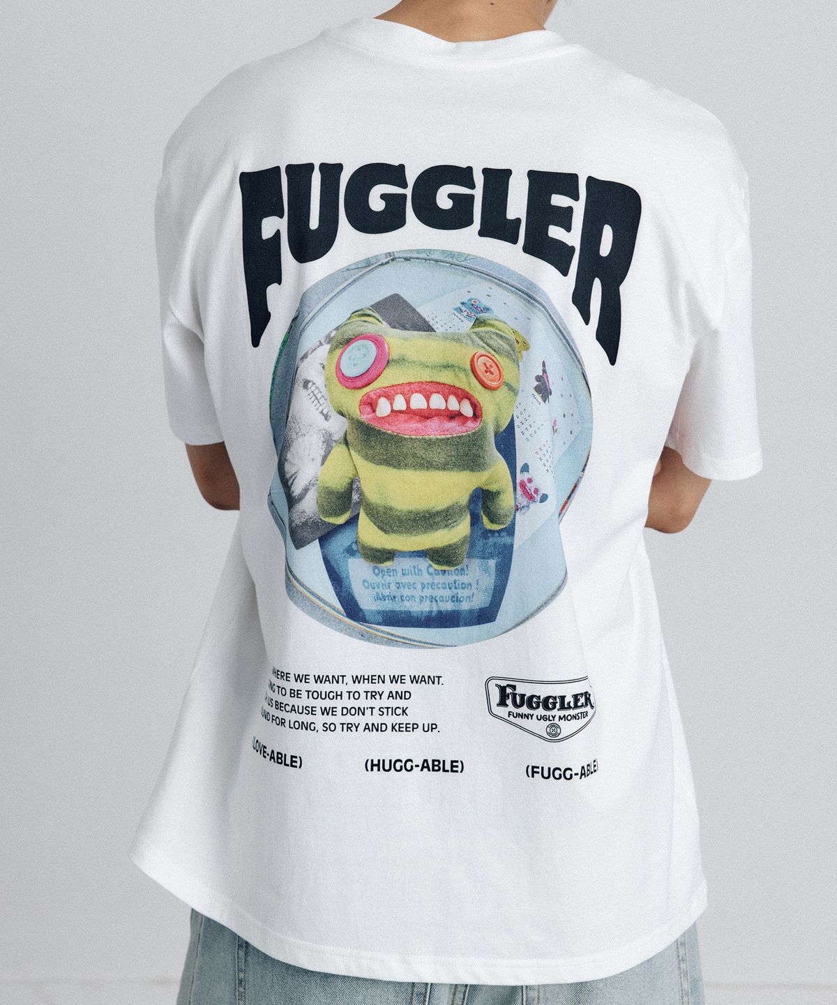 퍼글러(FUGGLER) 퍼글러 몬스터 그래픽 티셔츠(화이트)