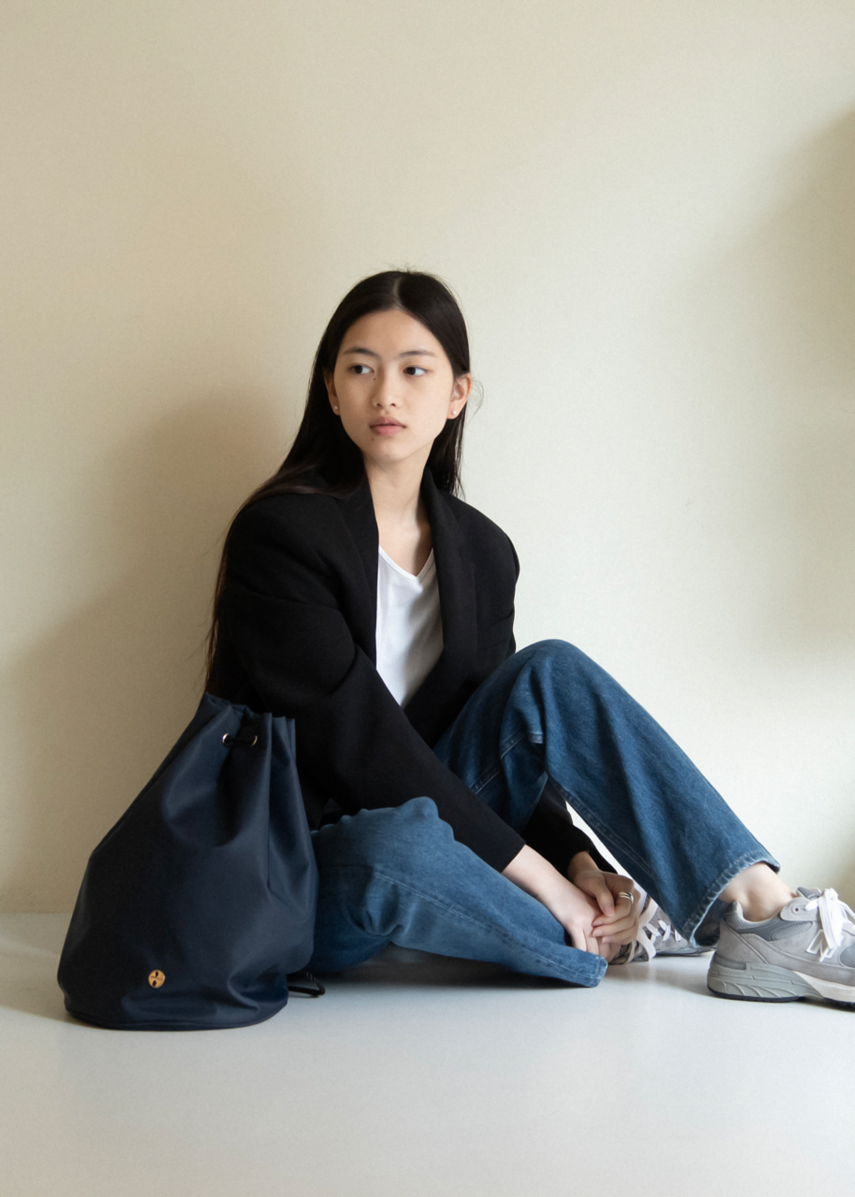 뉴위리(NEWWELEE) 버킷백 (네이비)