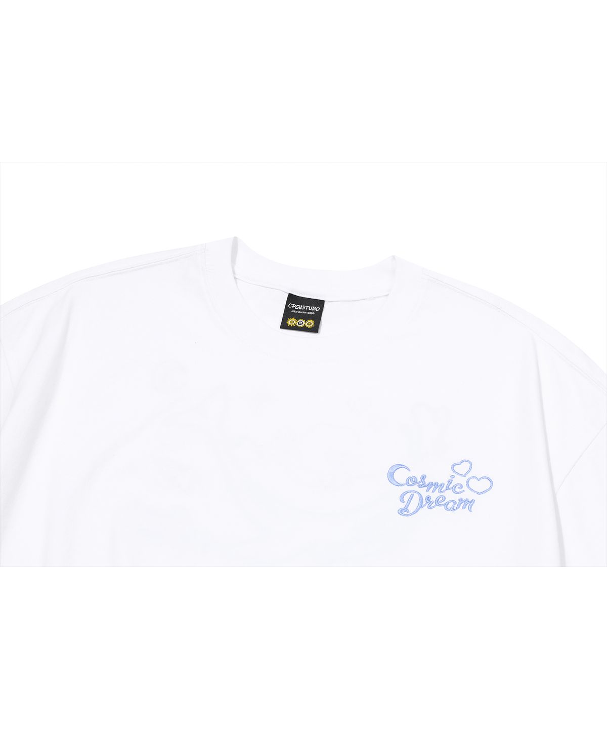 꼼파뇨(CPGN STUDIO) [CPGN X 카카오프렌즈] 코스믹 춘식 자수 반팔티 화이트