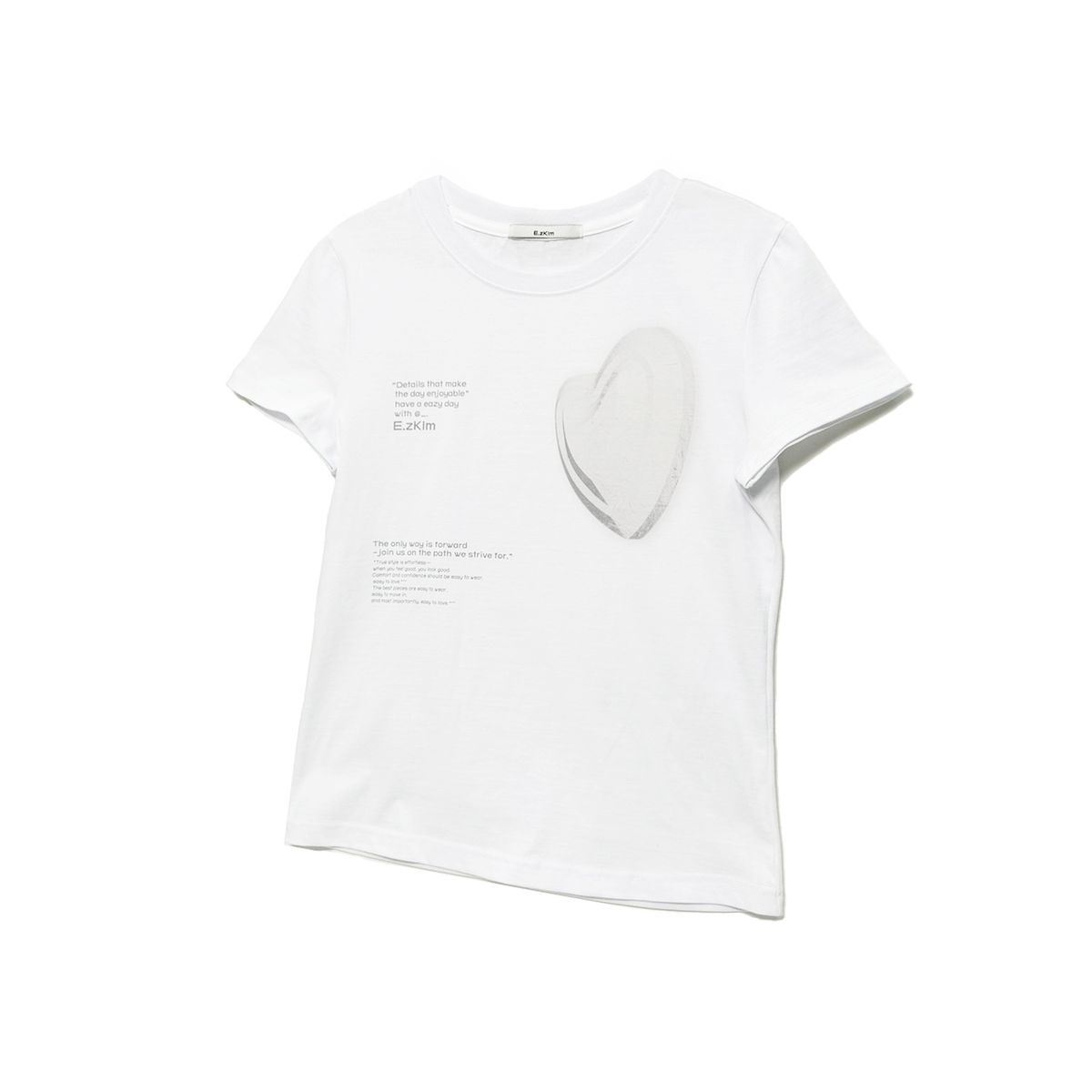 이지킴(EZKIM) HEART PRINT T-SHIRT