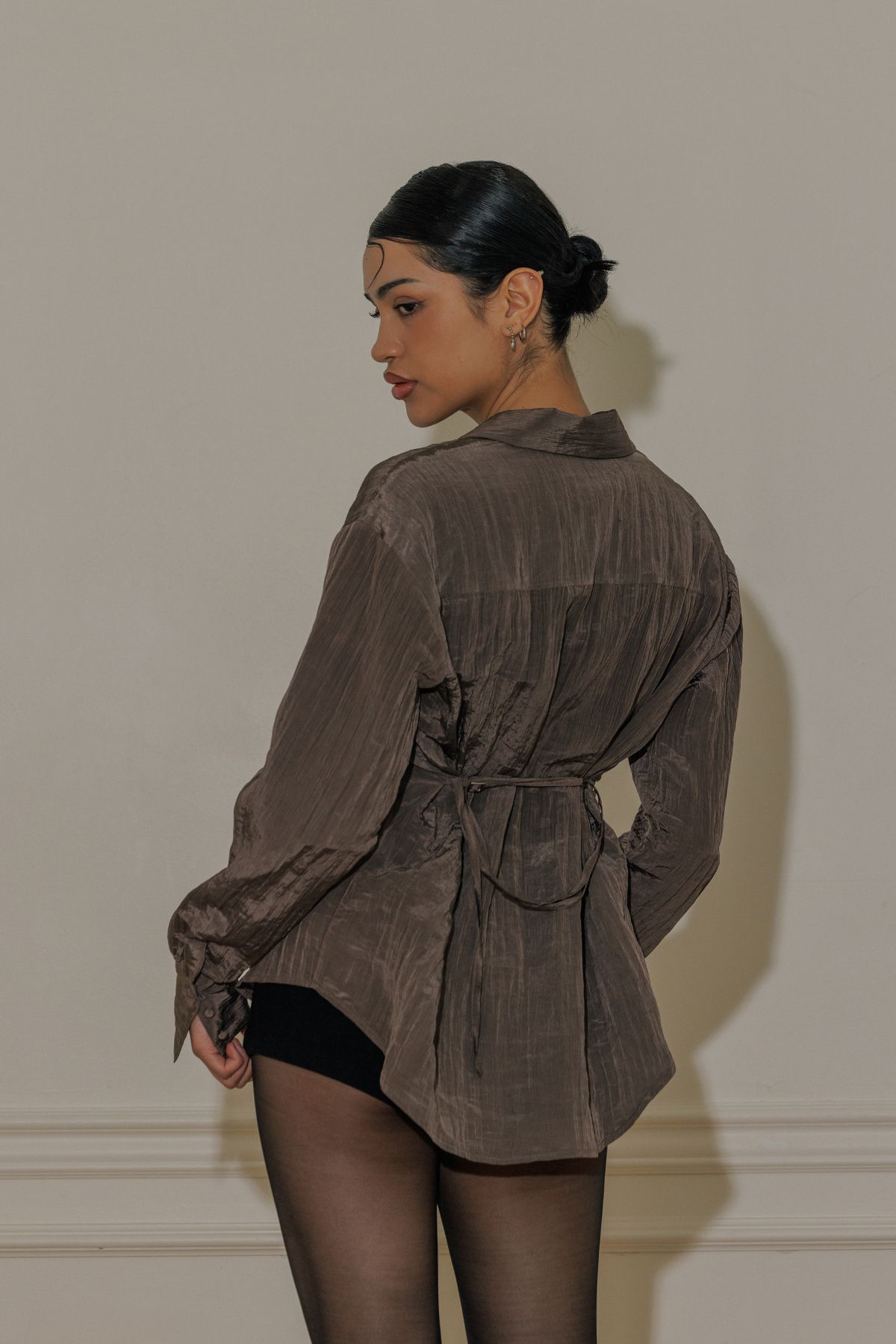피프트 에일리어스(FIFTHALIAS) Lola strap blouse Brown
