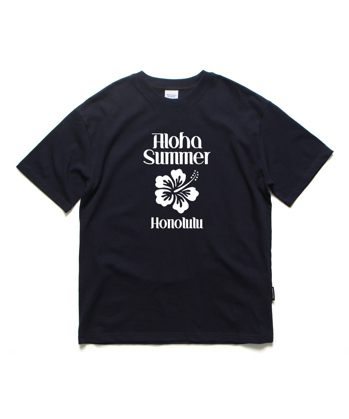 앱놀머씽(ABNORMALTHING) 알로하 오버핏 티셔츠 블랙 (ALOHA T-SHIRT BLACK)