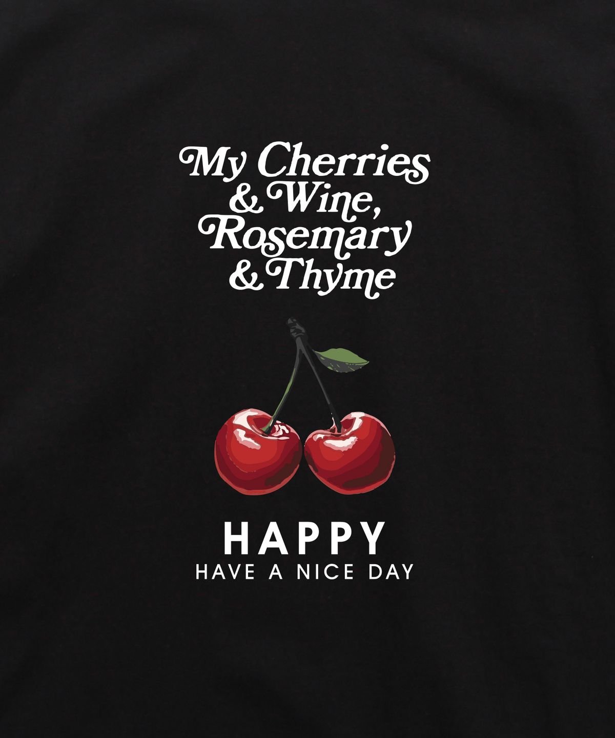 앱놀머씽(ABNORMALTHING) 체리즈 오버핏 티셔츠 블랙 (CHERRIES T-SHIRT BLACK)