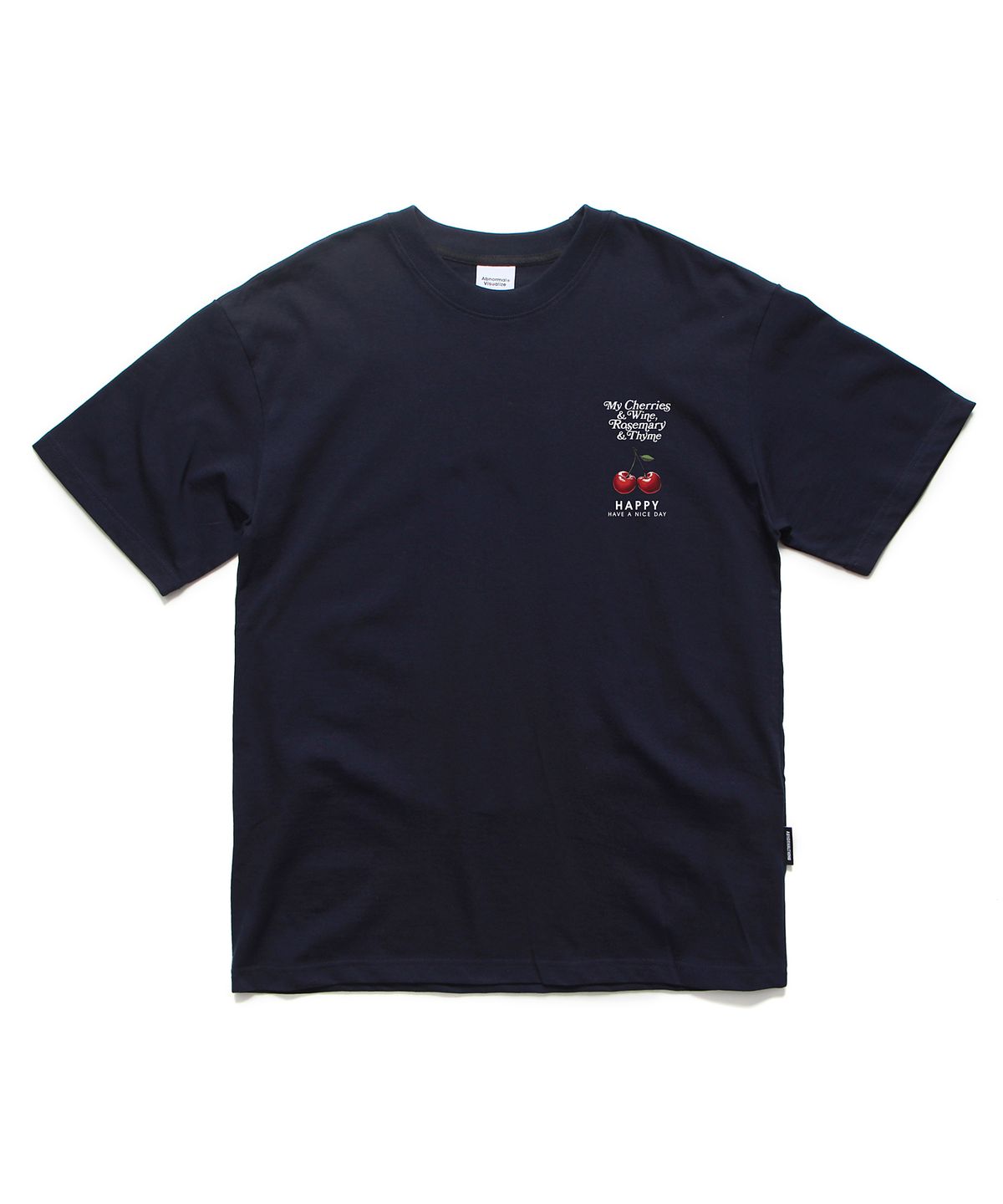 앱놀머씽(ABNORMALTHING) 체리즈 오버핏 티셔츠 블랙 (CHERRIES T-SHIRT BLACK)