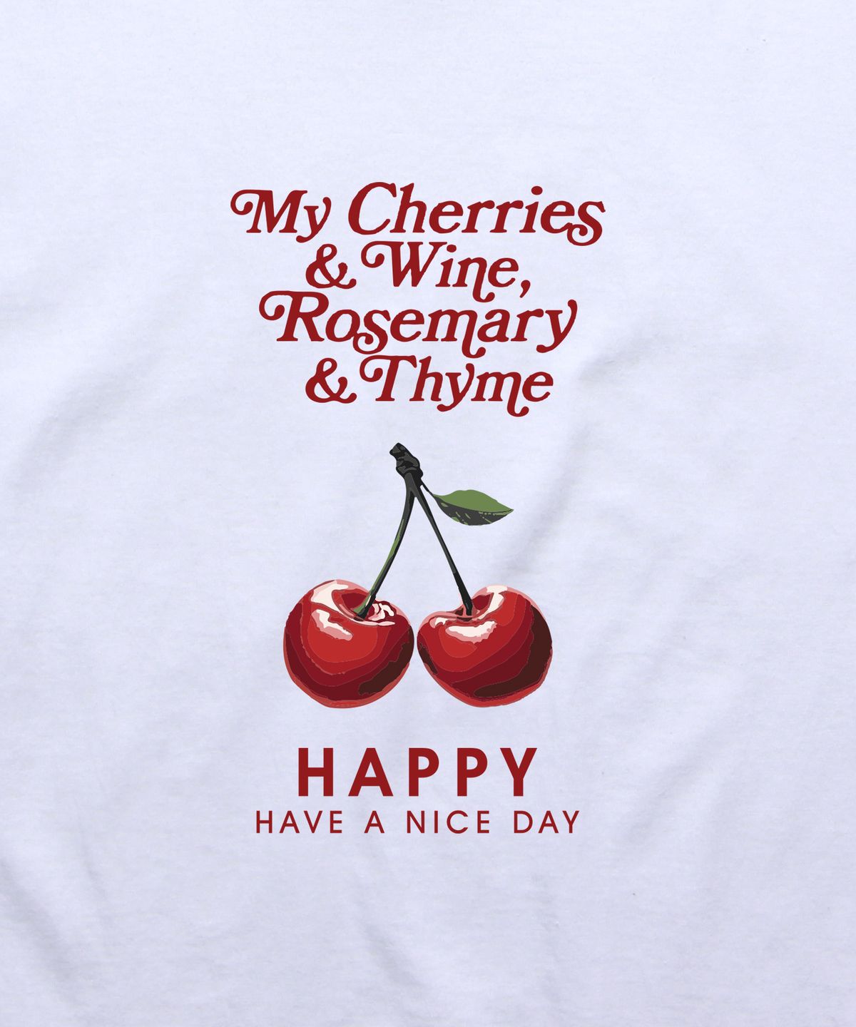 앱놀머씽(ABNORMALTHING) 체리즈 오버핏 티셔츠 화이트 (CHERRIES T-SHIRT WHITE)