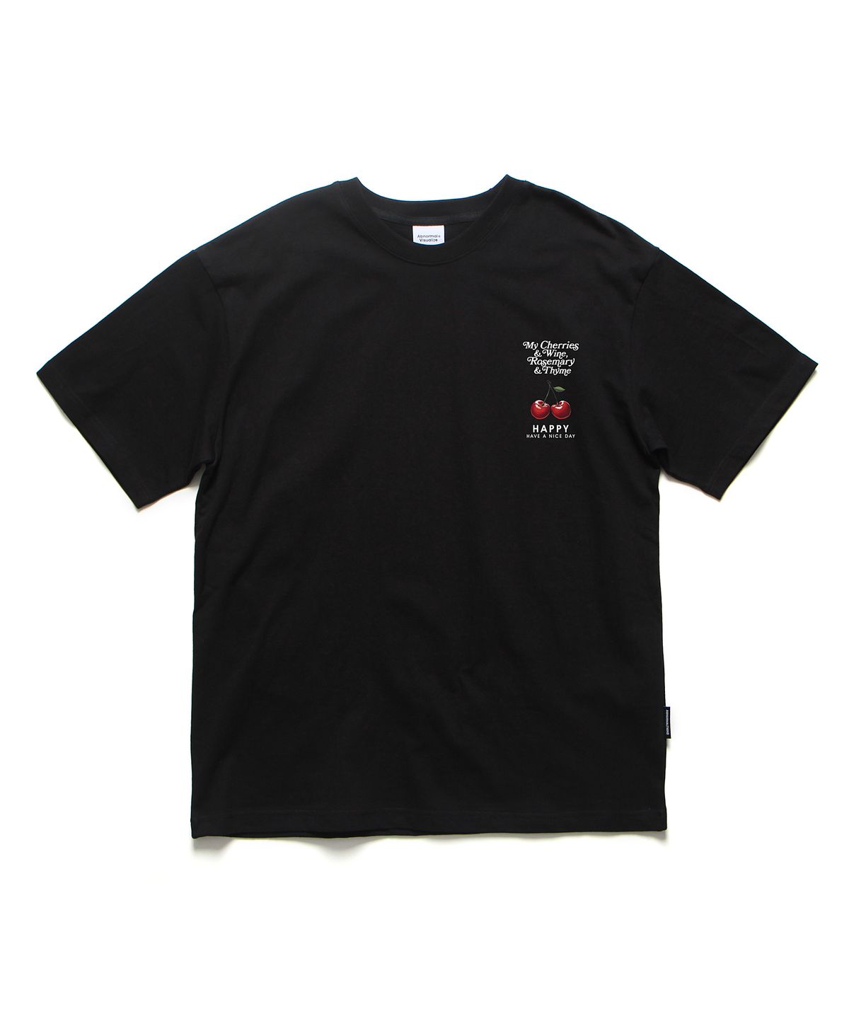 앱놀머씽(ABNORMALTHING) 체리즈 오버핏 티셔츠 화이트 (CHERRIES T-SHIRT WHITE)