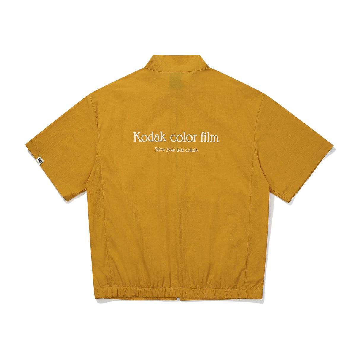 코닥(KODAK) 브리즈 라이트 스탠넥 반팔 집업 YELLOW