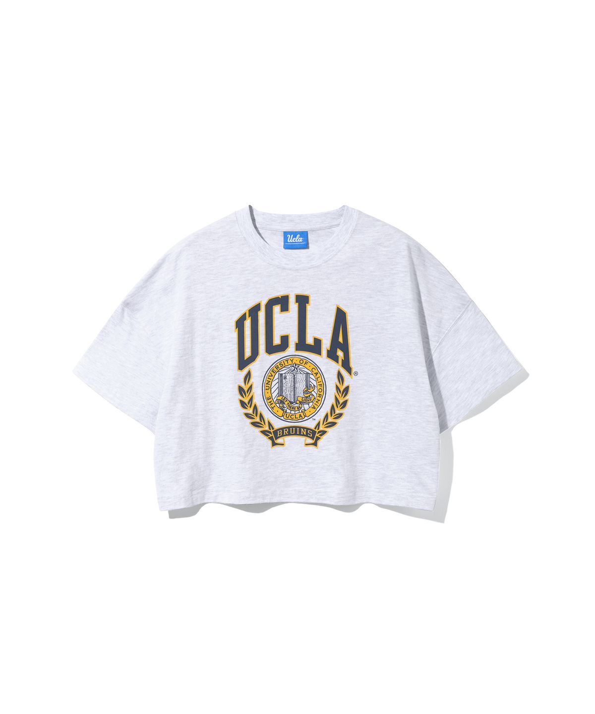 유씨엘에이(UCLA) 여성 크레스트 빅로고 크롭 오버핏 티셔츠[L-M-GREY](UB5ST51)