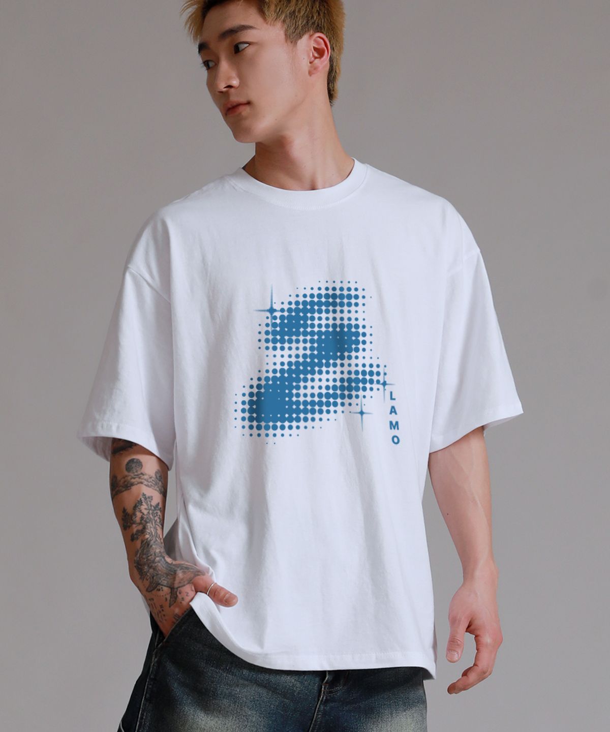 라이크더모스트(LIKE THE MOST) 스타원 오버핏 반팔 티셔츠 4colors