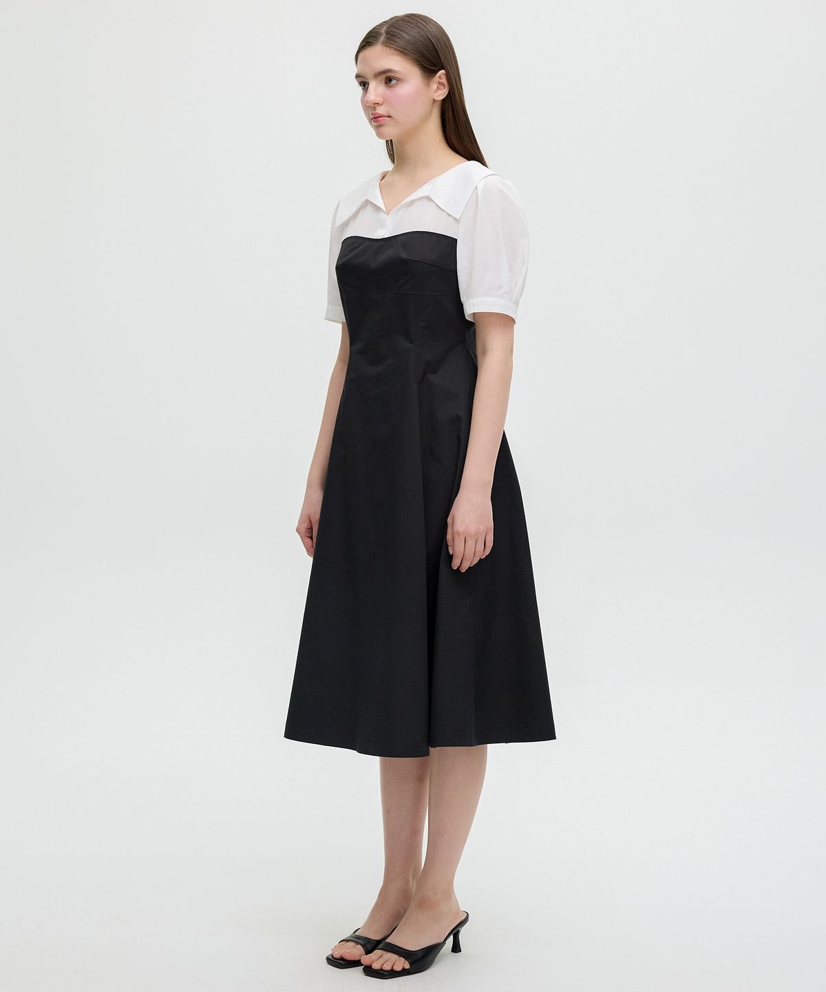 올리브 데 올리브(OLIVE DES OLIVE) 셔츠 레이어드 반팔 원피스 OW5MO4590
