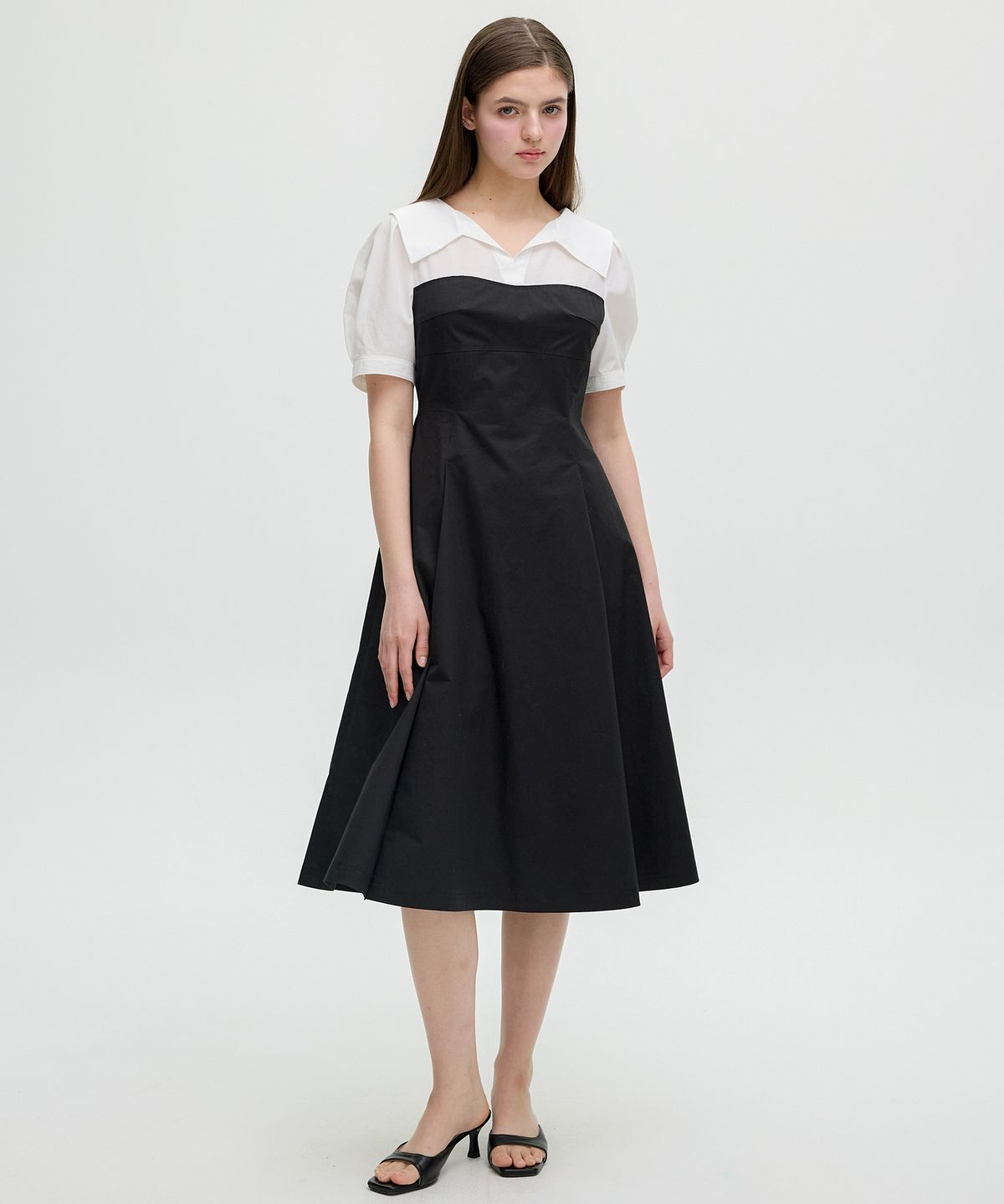 올리브 데 올리브(OLIVE DES OLIVE) 셔츠 레이어드 반팔 원피스 OW5MO4590
