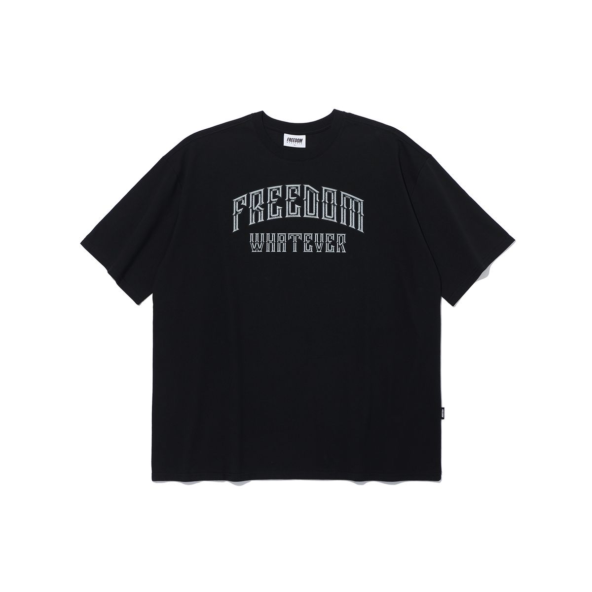프리덤(FREEDOM) 해치 프린팅 티셔츠 (블랙)