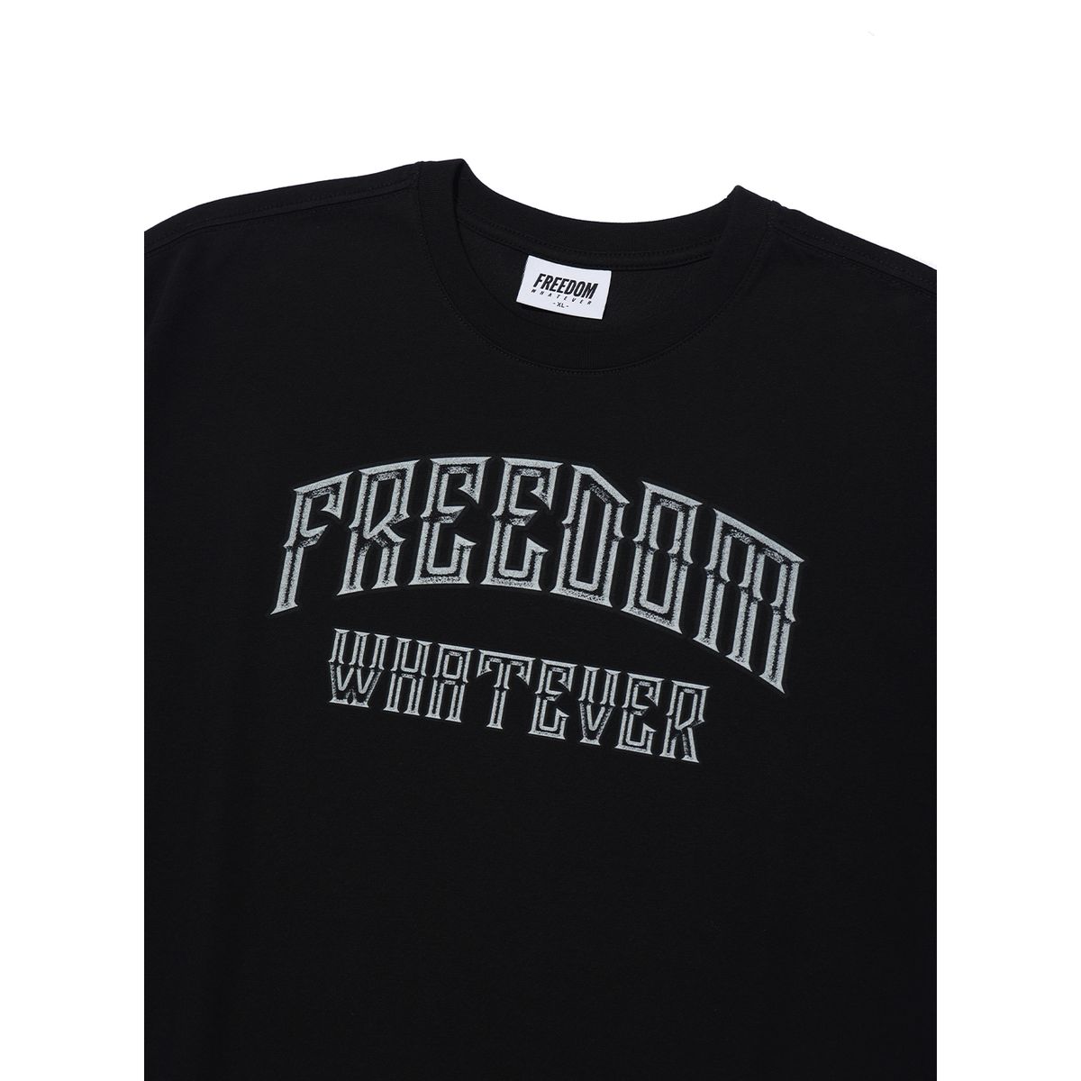 프리덤(FREEDOM) 해치 프린팅 티셔츠 (블랙)