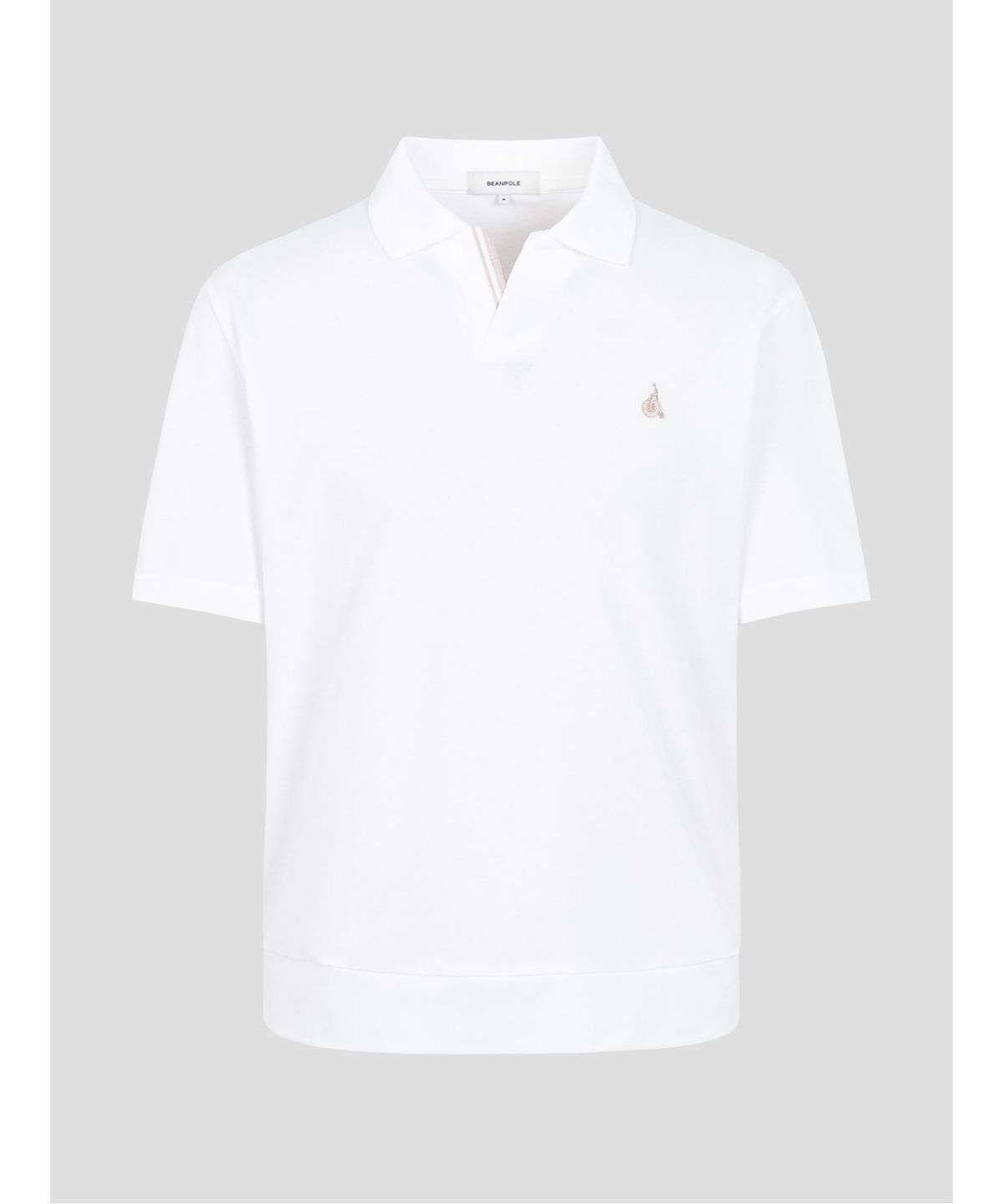 빈폴 멘(BEANPOLE MEN) 오픈 칼라넥 반소매 티셔츠  화이트