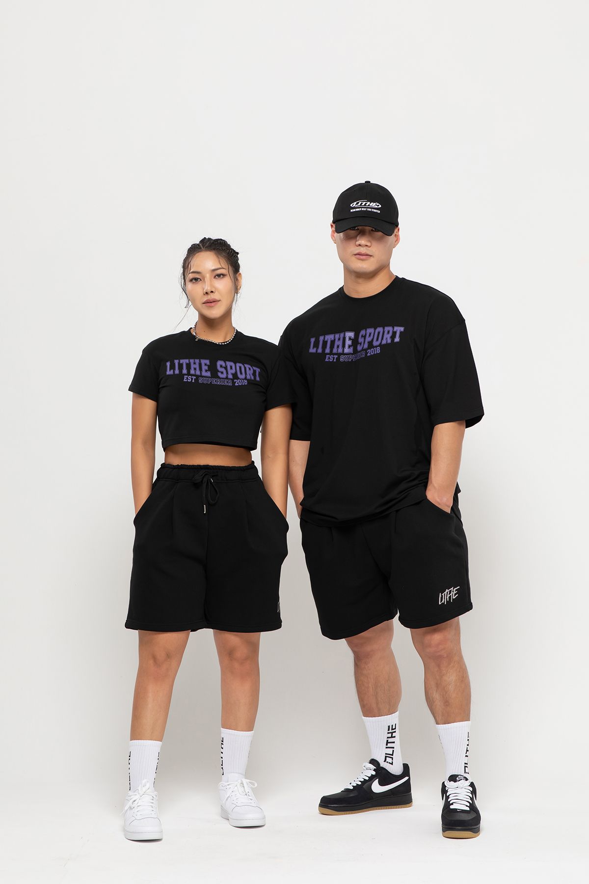 라이드(LITHE) 스포츠 오버핏 티셔츠_블랙