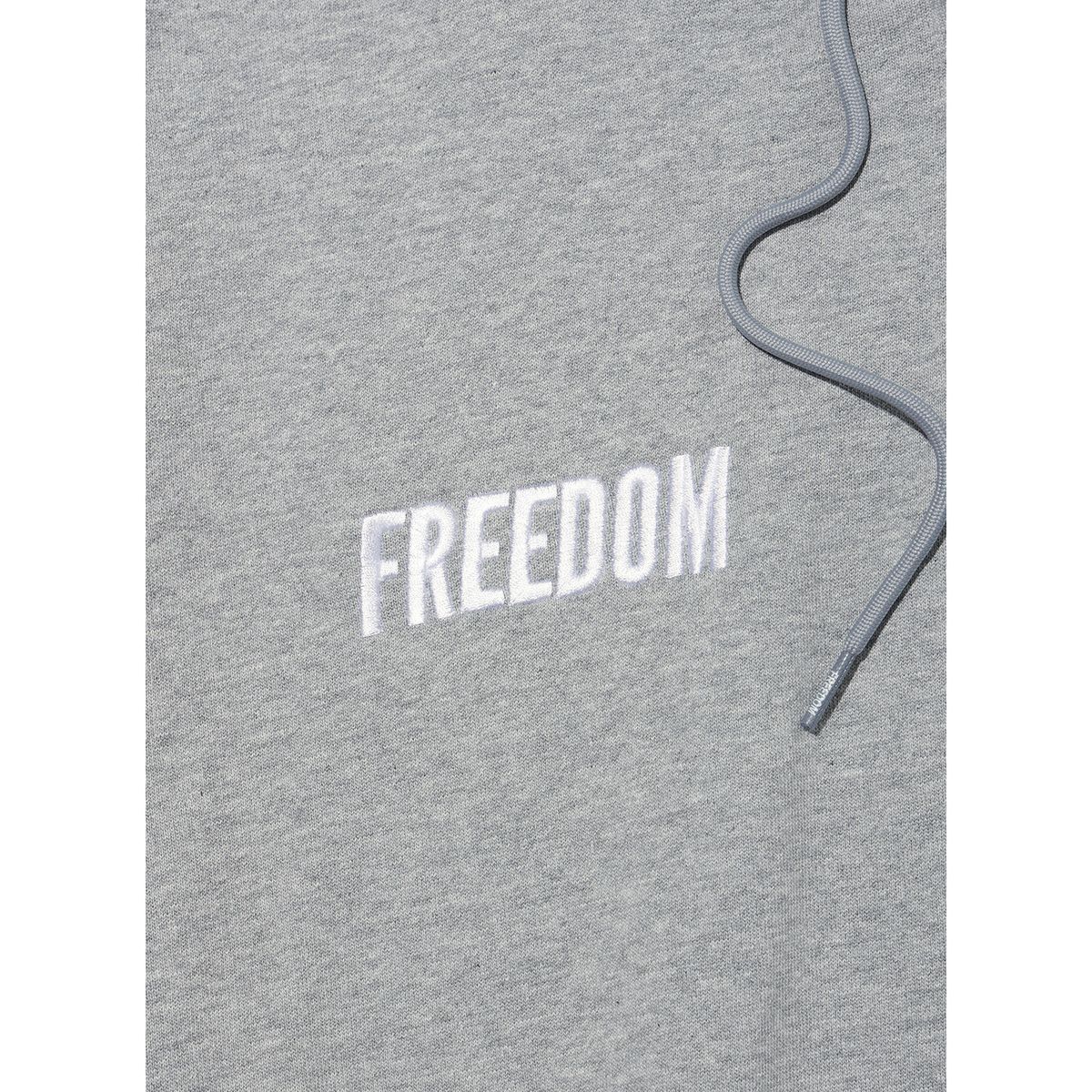프리덤(FREEDOM) 레터링 후드집업 (그레이)