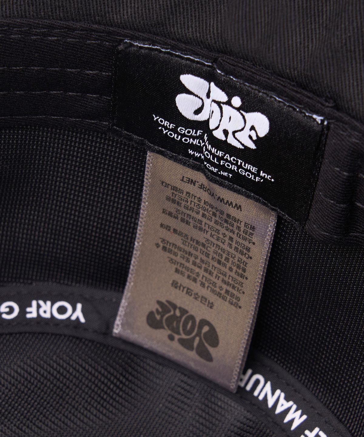 욜프(YORF) YORF TWILL BUCKET HAT TRIPLE SMILE BLACK 욜프 트윌버킷 트리플스마일 블랙