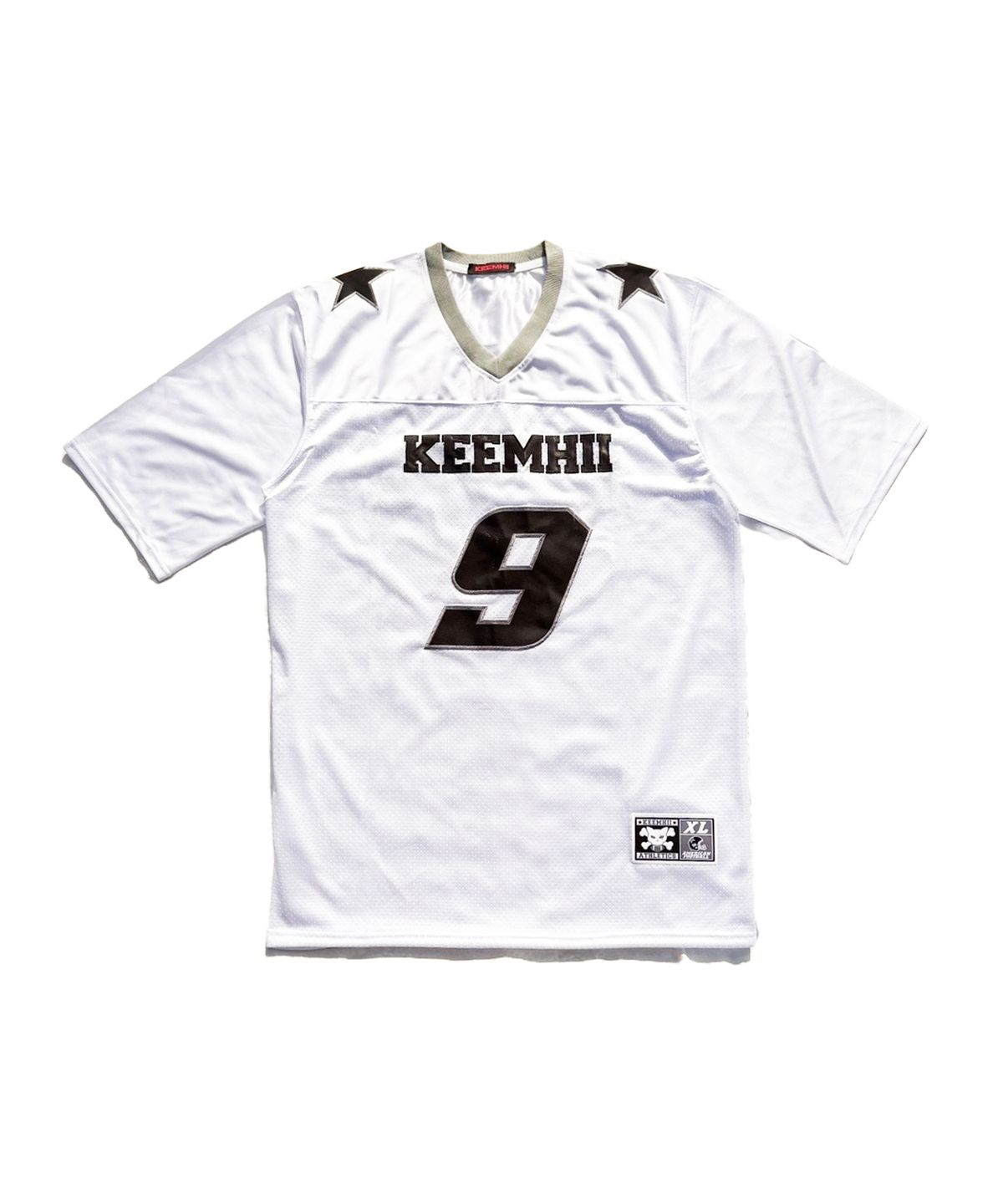 킴히(KEEMHII) 스타 아메리칸 캣 풋볼 저지 - [화이트]