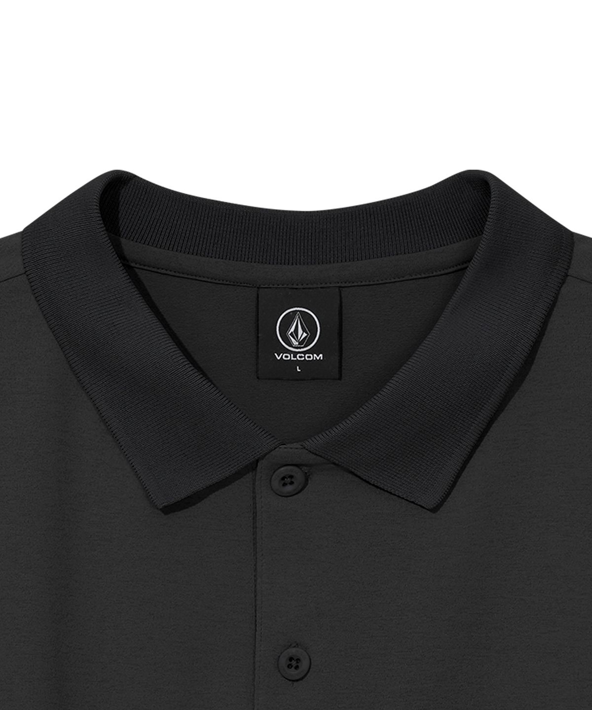 볼컴(VOLCOM) 와펜 로고 피케 카라 티셔츠 (블랙)