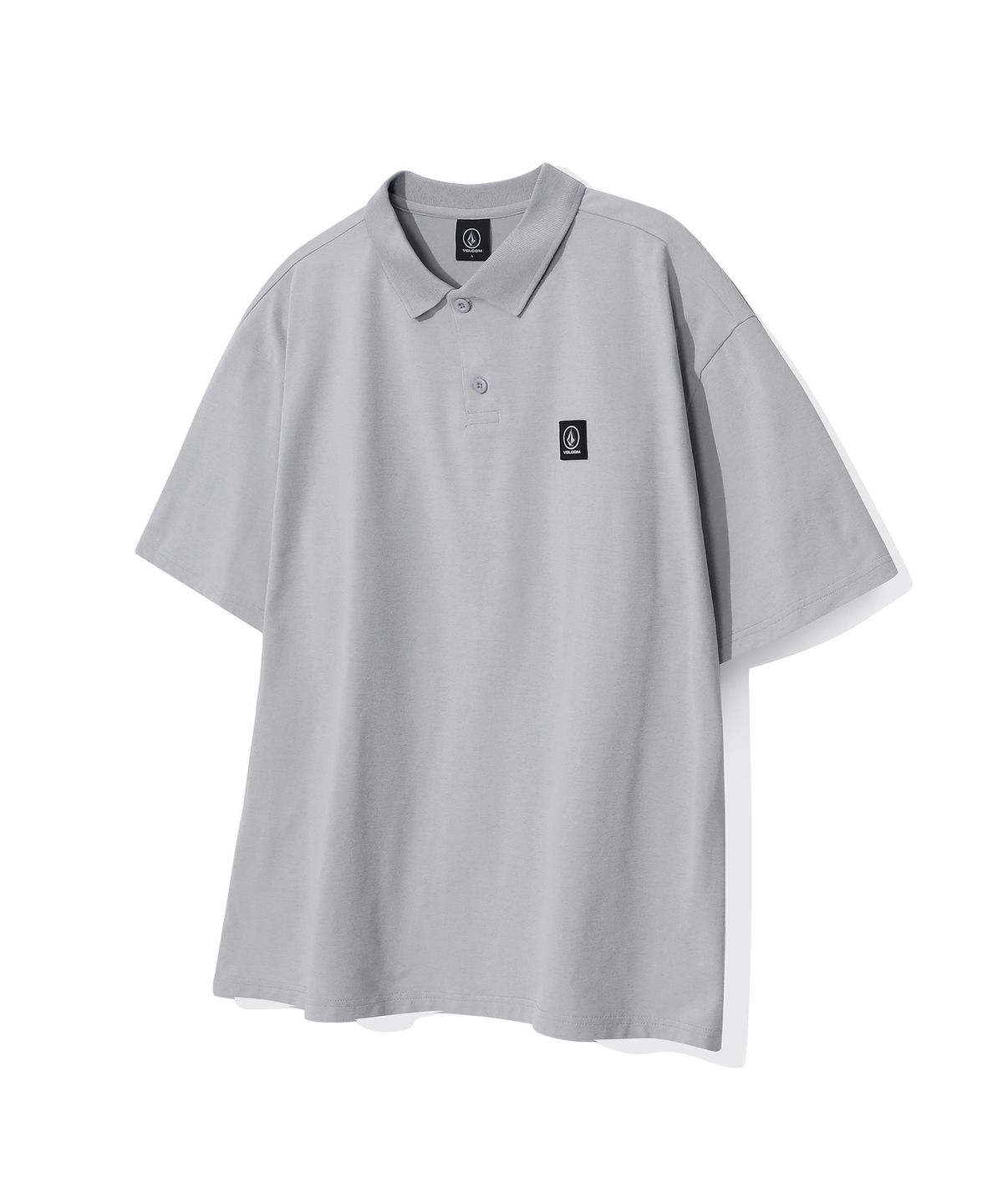 볼컴(VOLCOM) 와펜 로고 피케 카라 티셔츠 (그레이)