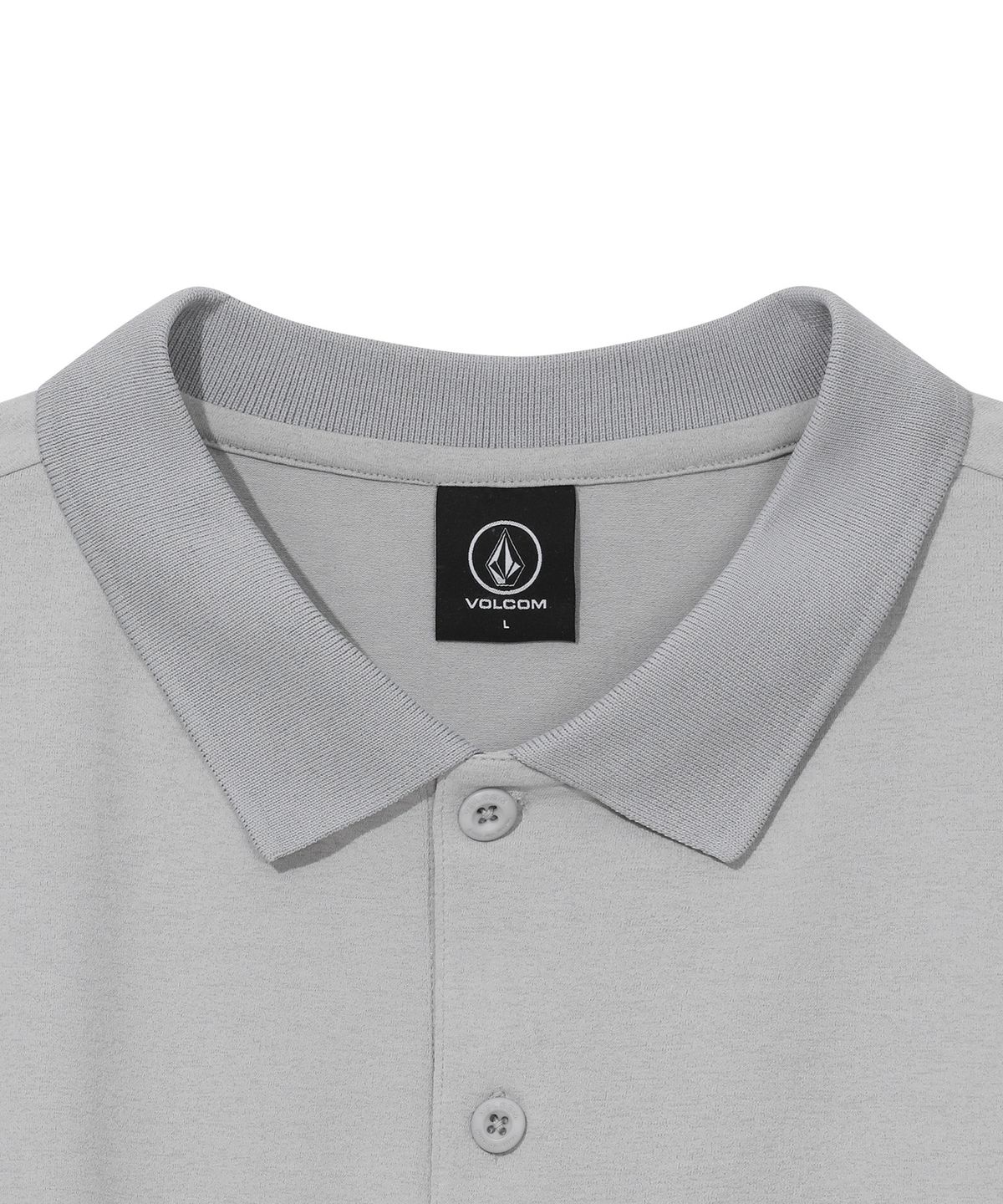 볼컴(VOLCOM) 와펜 로고 피케 카라 티셔츠 (그레이)