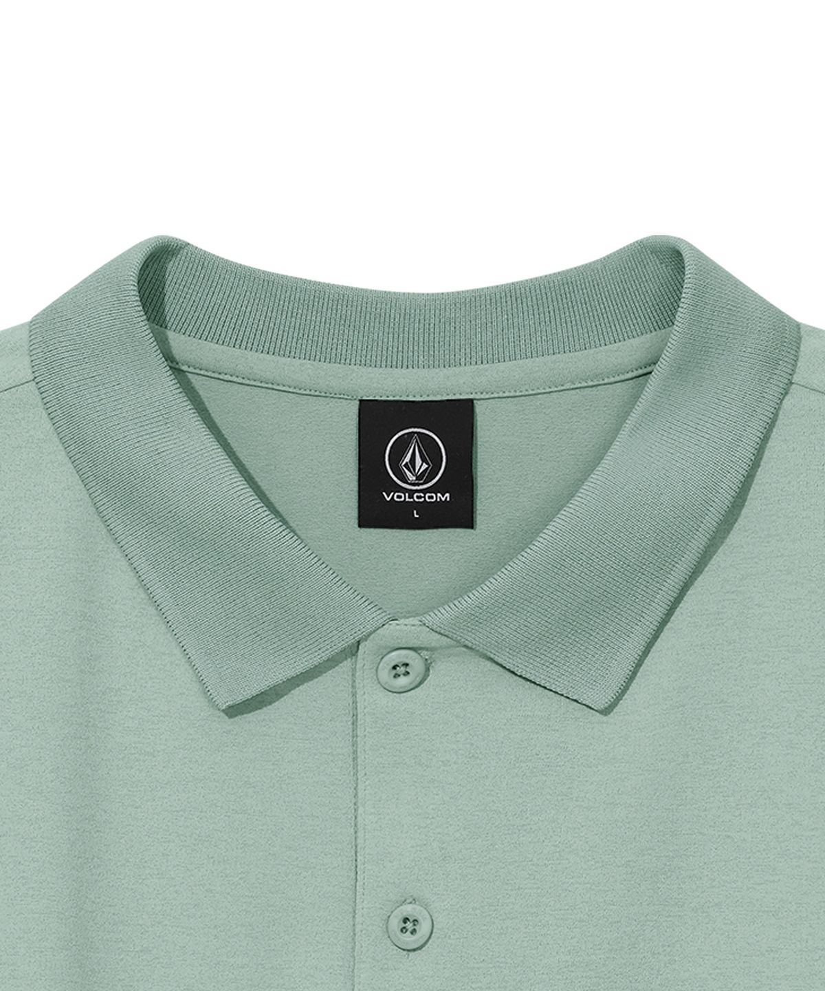 볼컴(VOLCOM) 와펜 로고 피케 카라 티셔츠 (그린)