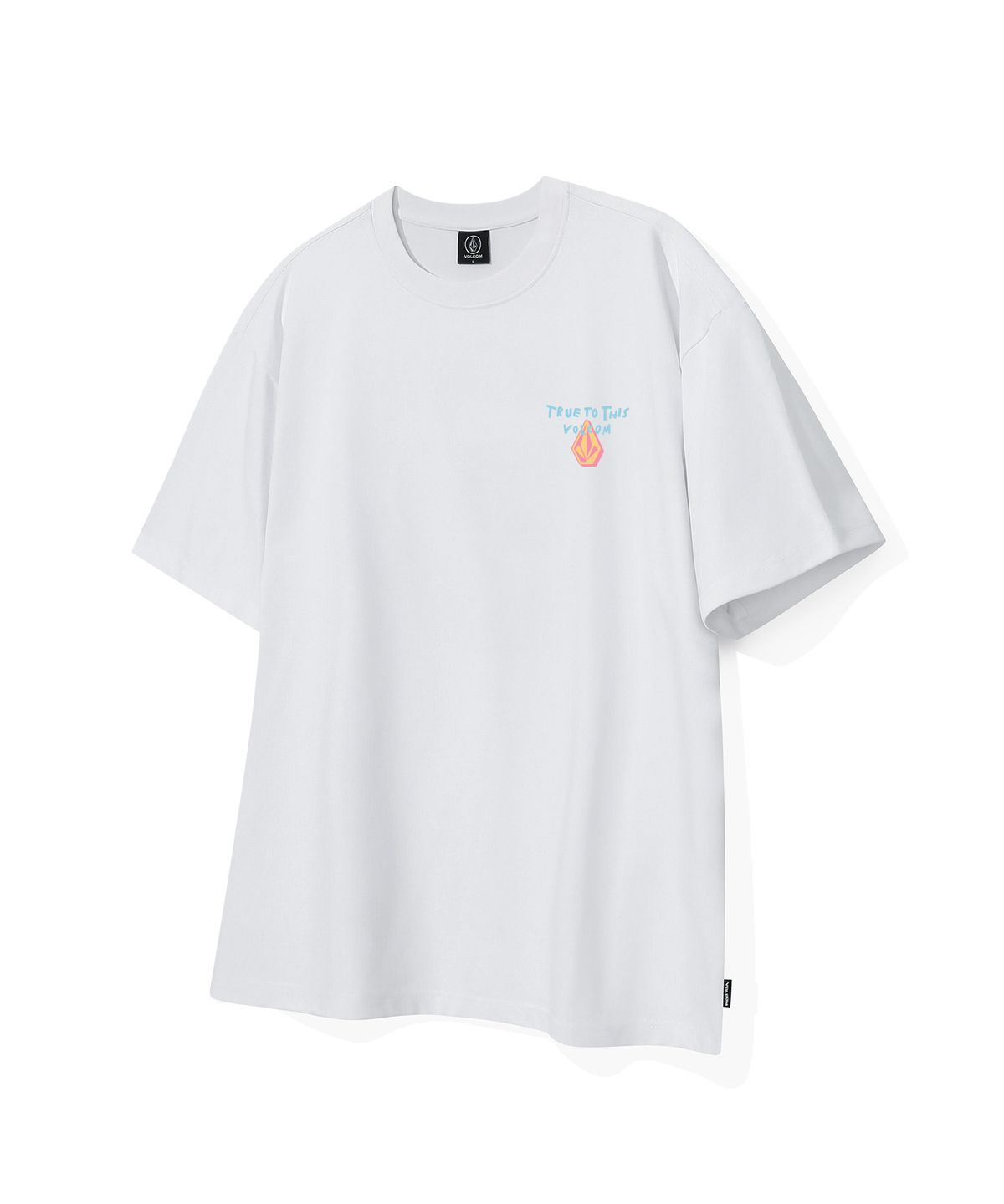 볼컴(VOLCOM) 레인보우 라운드 티셔츠 (아이스 그레이)