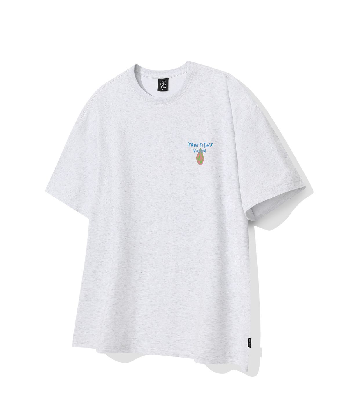 볼컴(VOLCOM) 레인보우 라운드 티셔츠 (아이스 그레이)