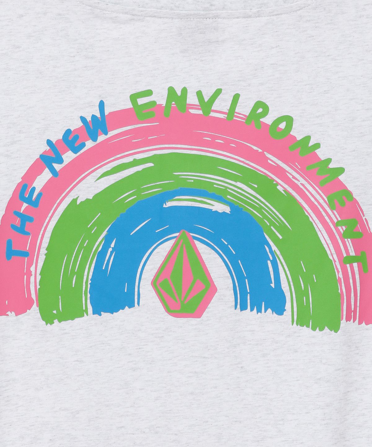 볼컴(VOLCOM) 레인보우 라운드 티셔츠 (아이스 그레이)
