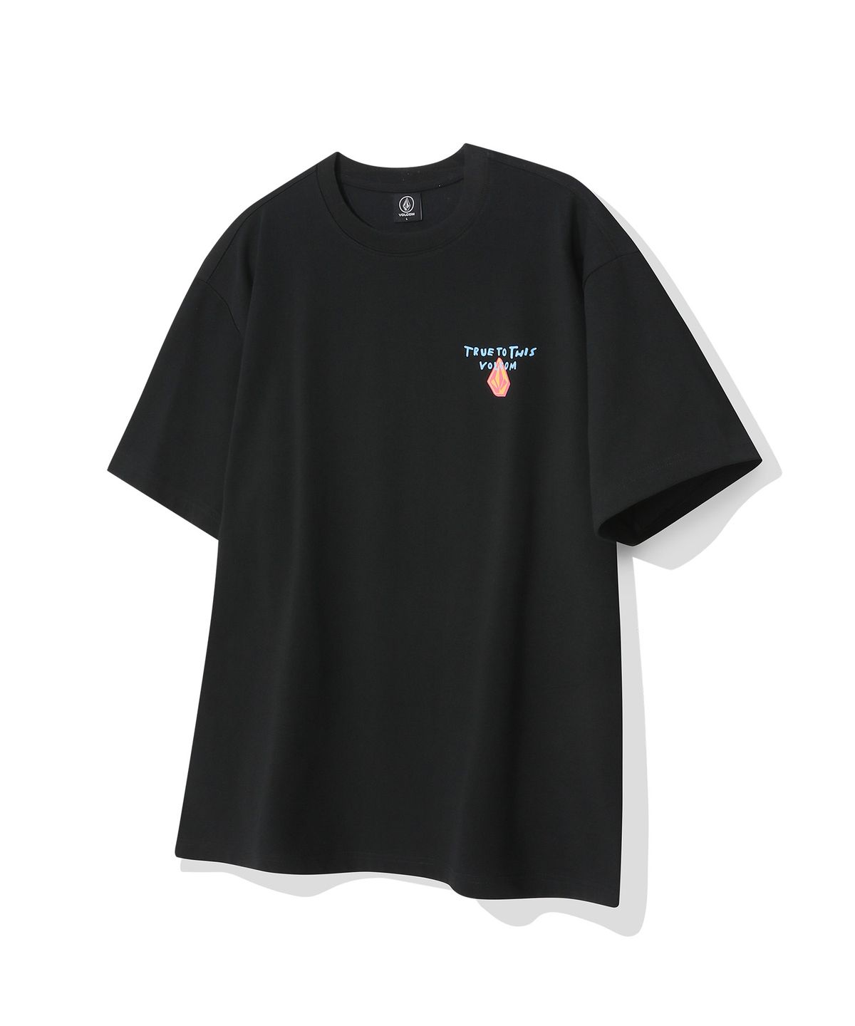 볼컴(VOLCOM) 레인보우 라운드 티셔츠 (블랙)
