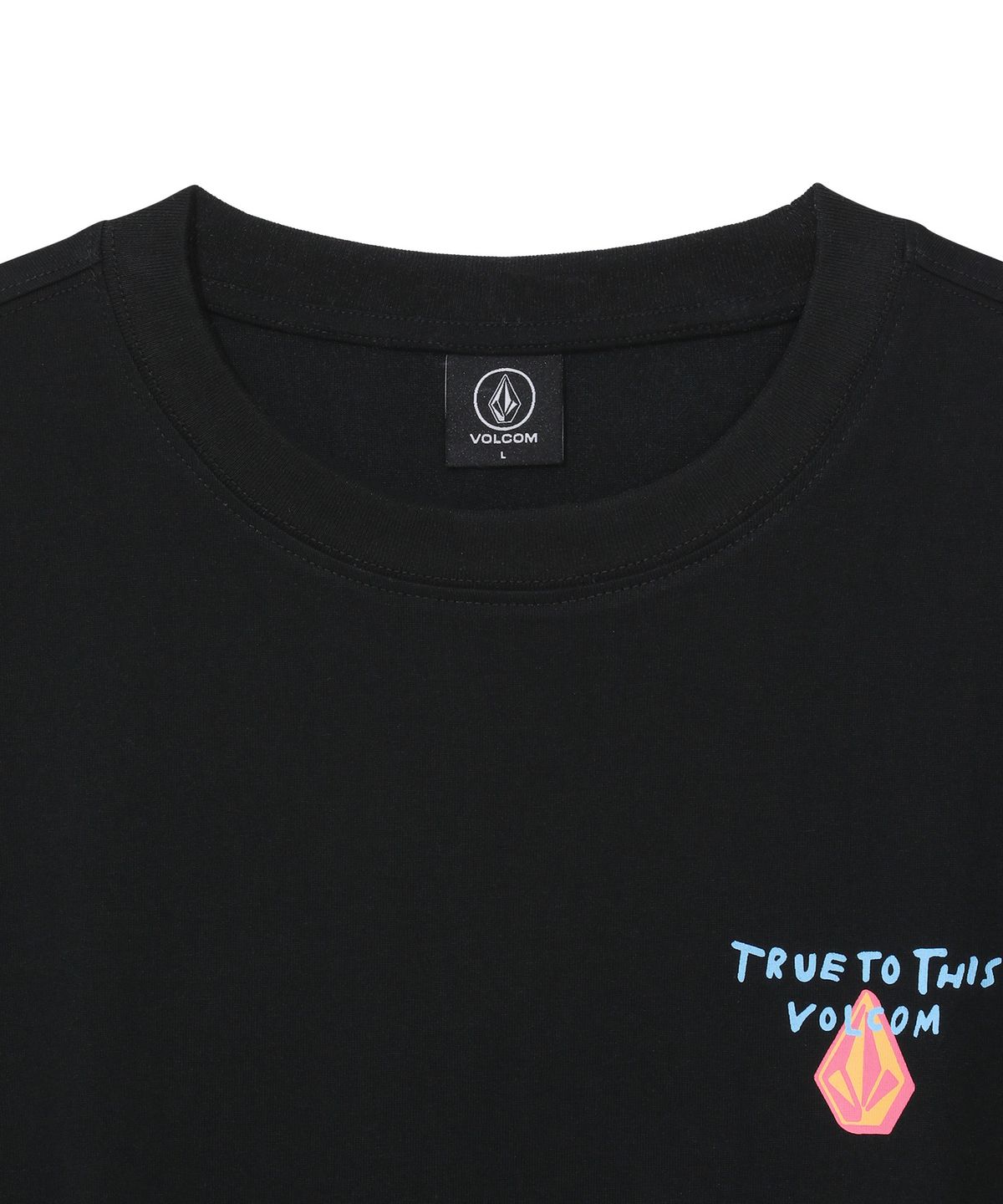 볼컴(VOLCOM) 레인보우 라운드 티셔츠 (블랙)