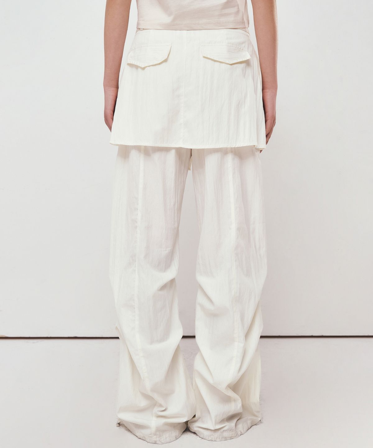 닉앤니콜(NICK&NICOLE) LAYERED SKIRT PANTS_IVORY