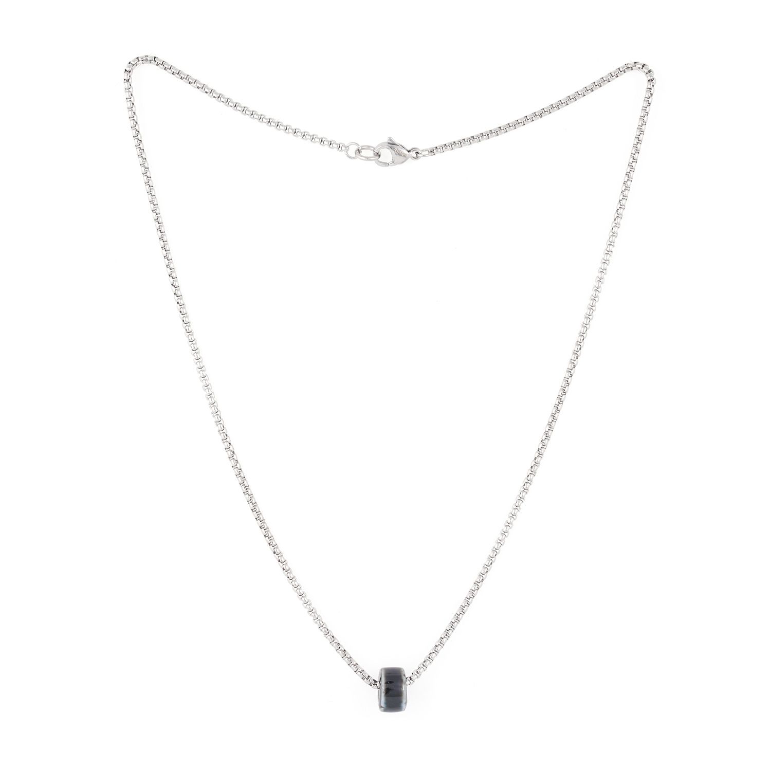 MUSINSA | JBANS CLASSIC Black Painted Pendant 2 Cube Chain