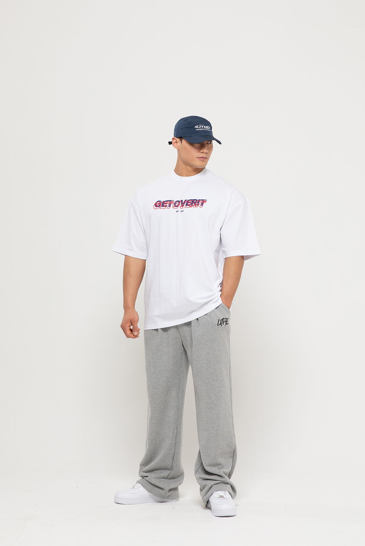 라이드(LITHE) 더블 겟오버잇 오버핏 티셔츠_화이트