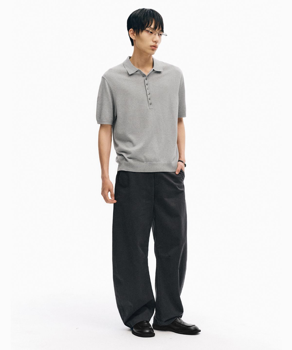인템포무드(INTEMPOMOOD) 새들 커브드 치노 팬츠 : 3컬러