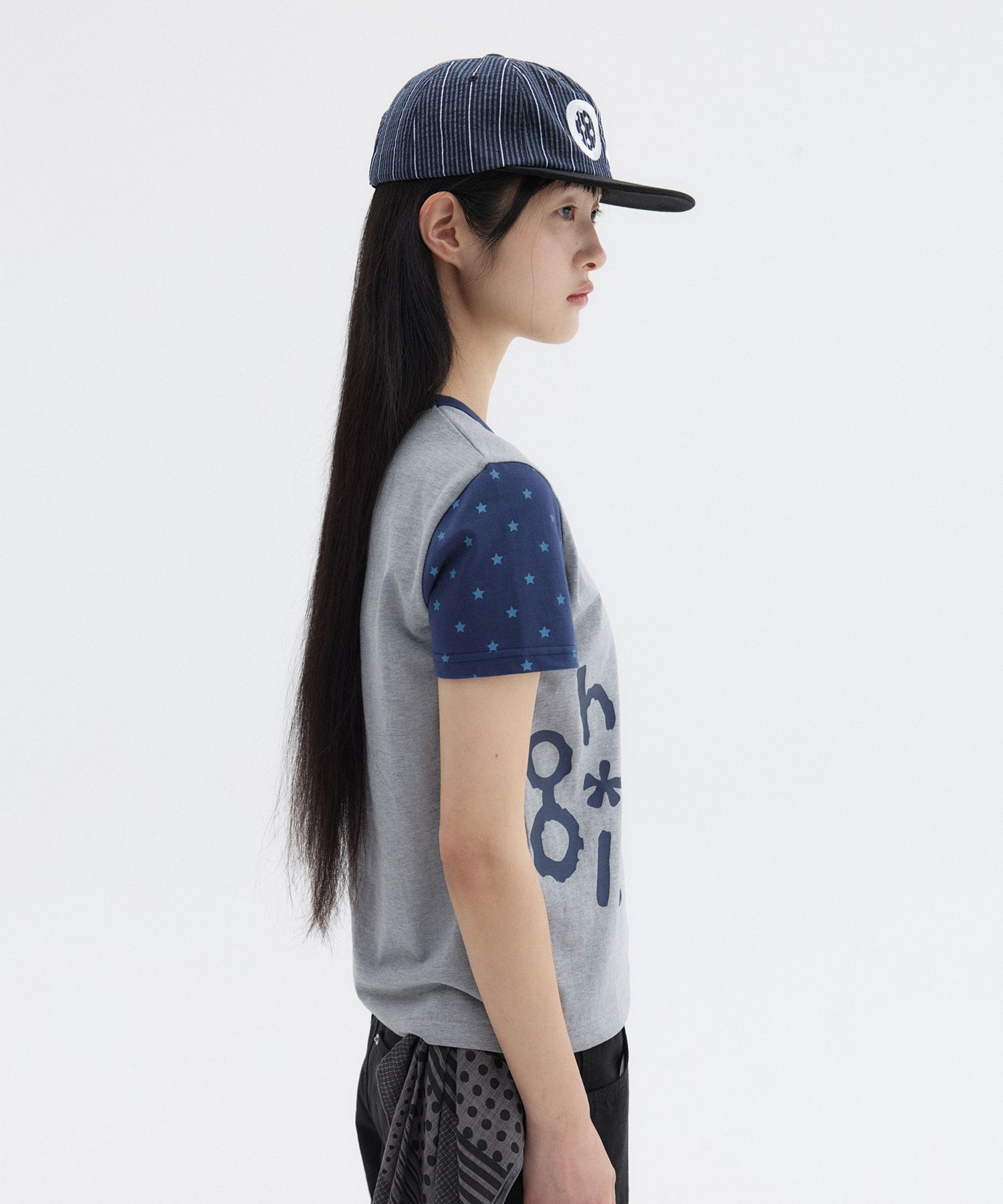 Tシャツ・カットソー OHESHIO STAR TWO TONE T-SHIRT 5BJH1371 MUSINSA | OHESHIO STAR TWO TONE T-SHIRT, GRAY
