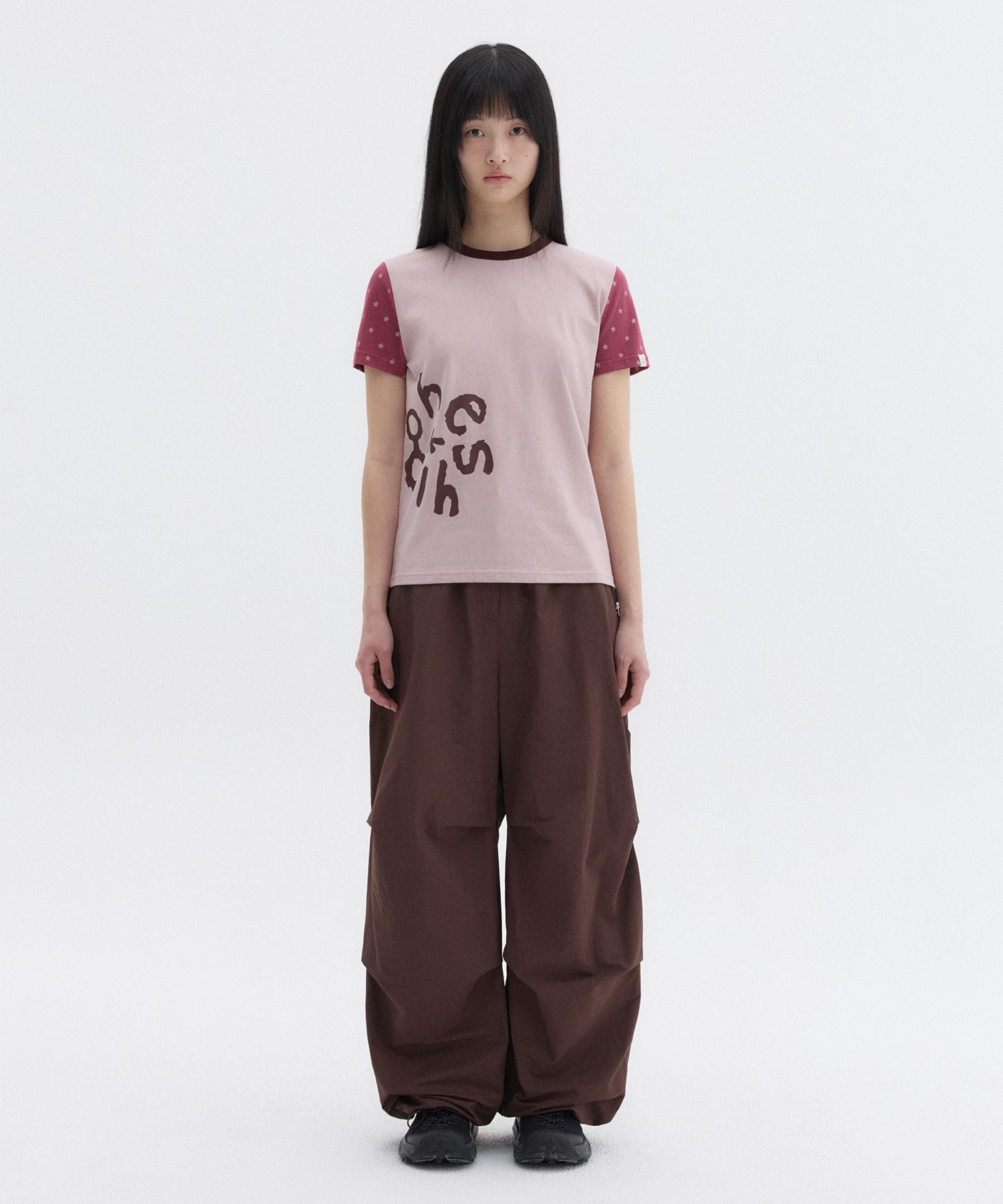 MUSINSA | OHESHIO STAR TWO TONE T-SHIRT, PINK