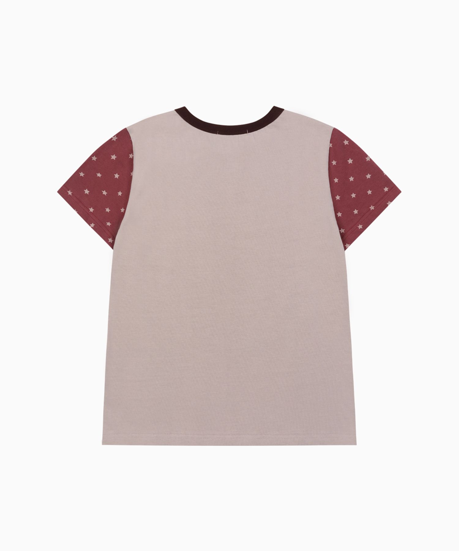 MUSINSA | OHESHIO STAR TWO TONE T-SHIRT, PINK