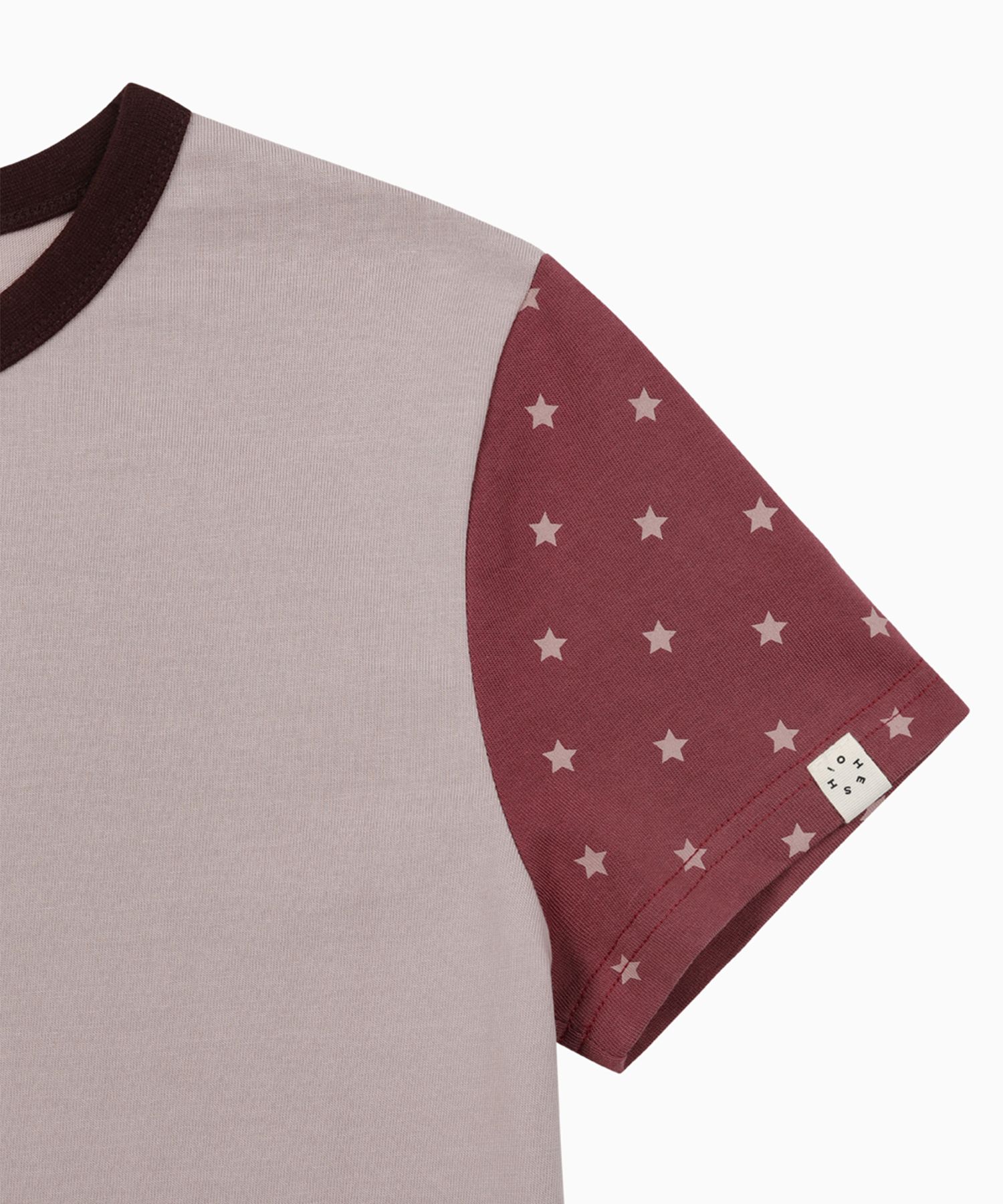 MUSINSA | OHESHIO STAR TWO TONE T-SHIRT, PINK