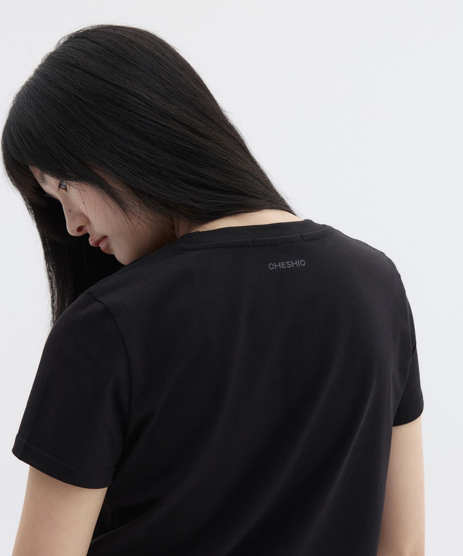 MUSINSA | OHESHIO WATER DROP T-SHIRT, BLACK