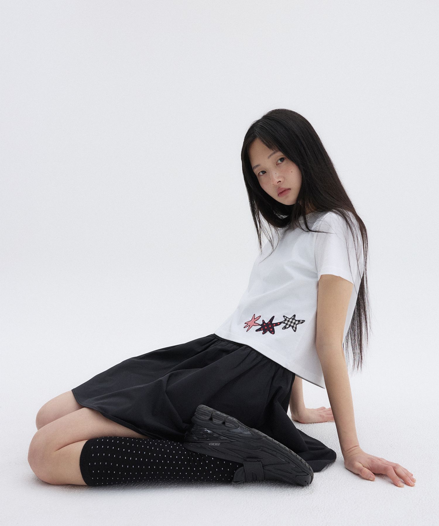 【Oheshio】 STAR PATCHY T-SHIRT 2色 MUSINSA | OHESHIO STAR PATCHY T-SHIRT, WHITE