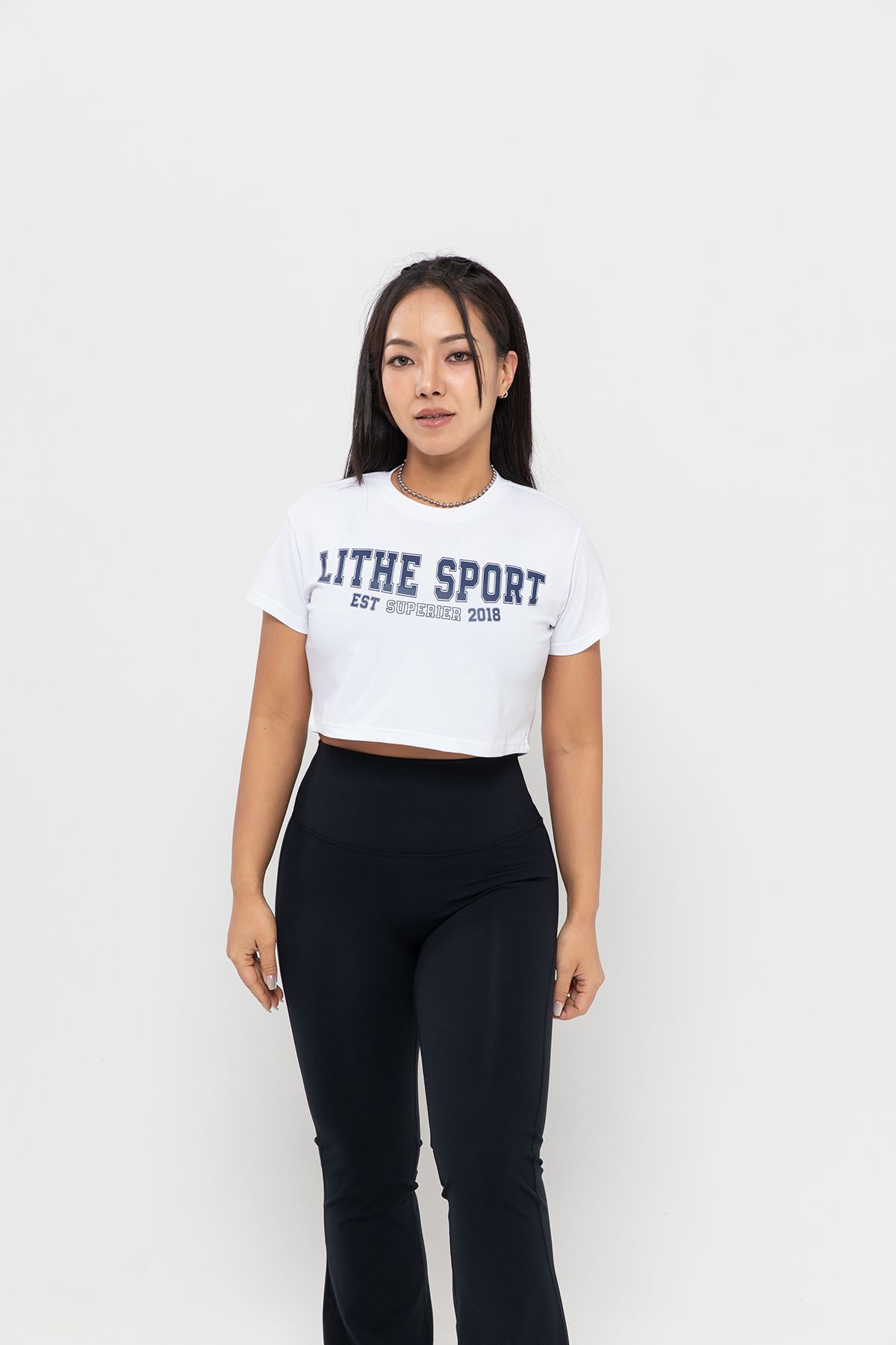 라이드(LITHE) 스포츠 크롭티_ 화이트