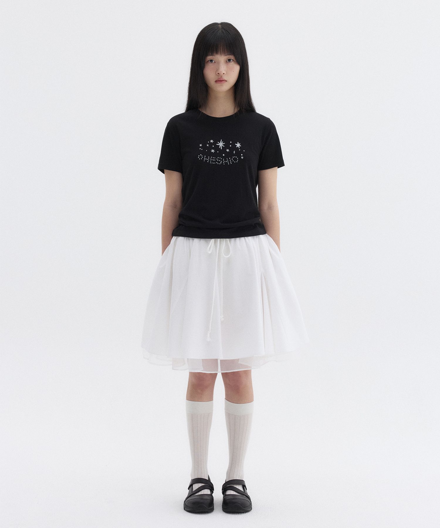 MUSINSA | OHESHIO STAR LOGO T-SHIRT, BLACK