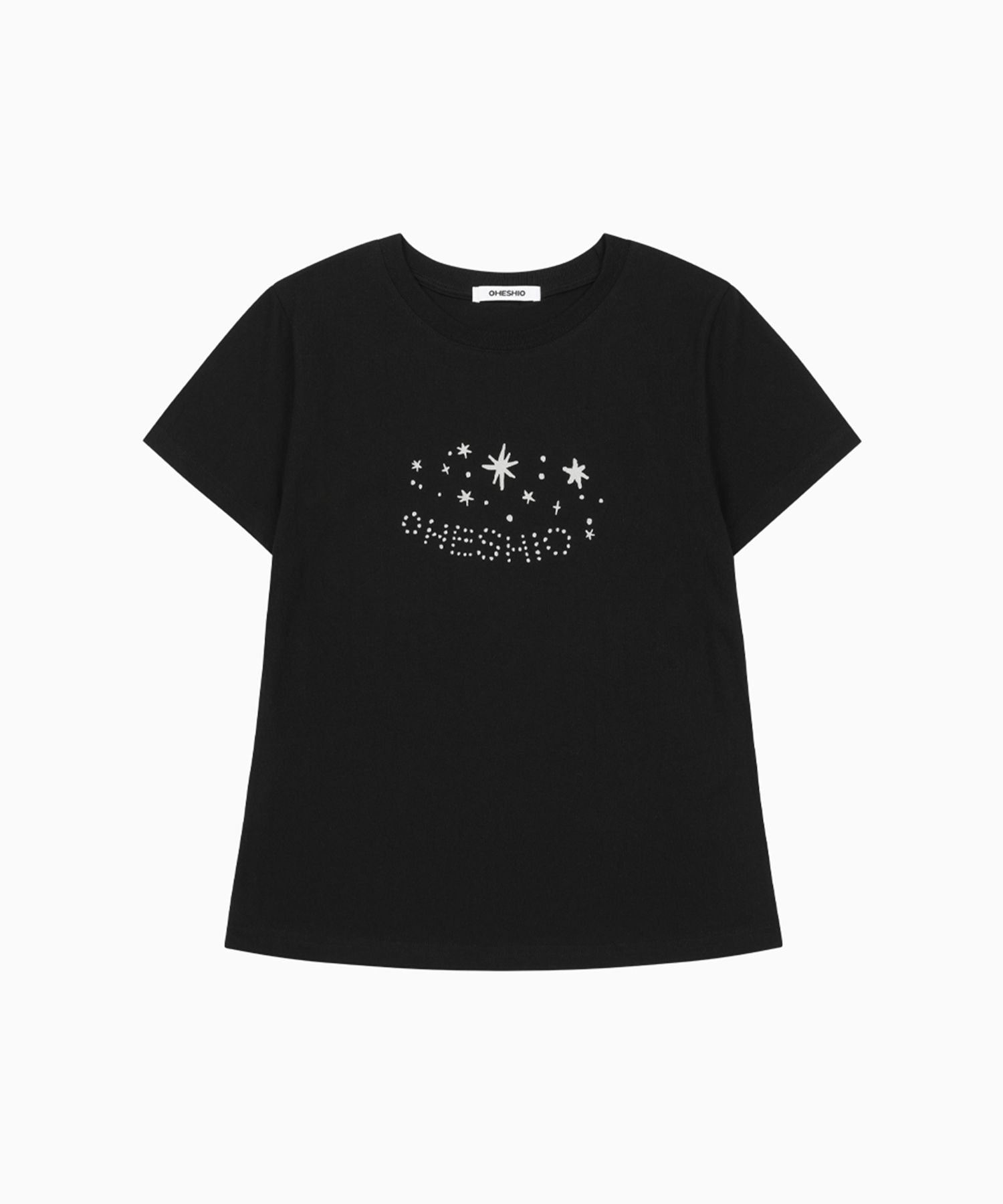 MUSINSA | OHESHIO STAR LOGO T-SHIRT, BLACK